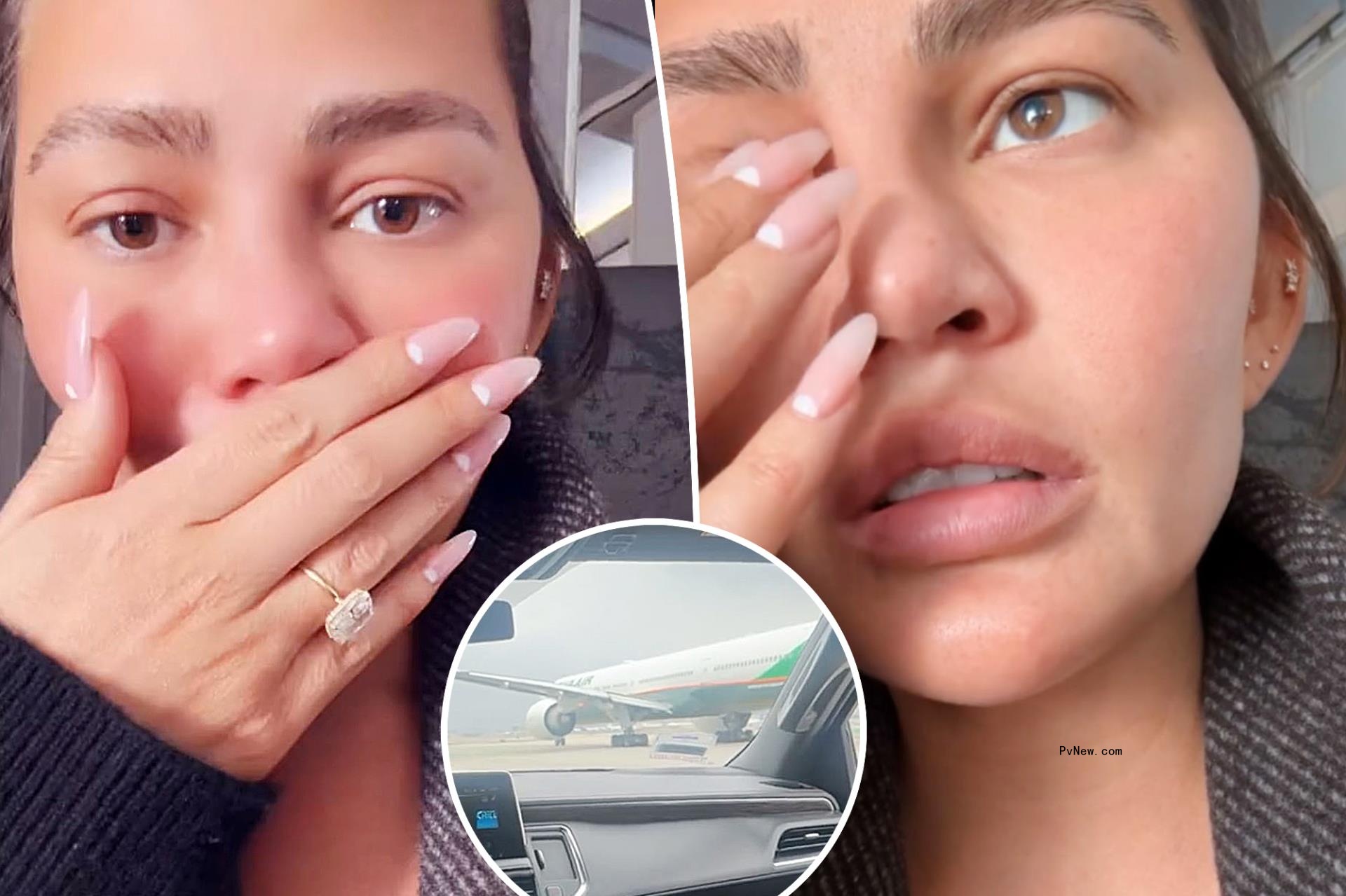 Chrissy Teigen describes ‘bracing for impact’ during plane’s ‘erro<i></i>neous takeoff’