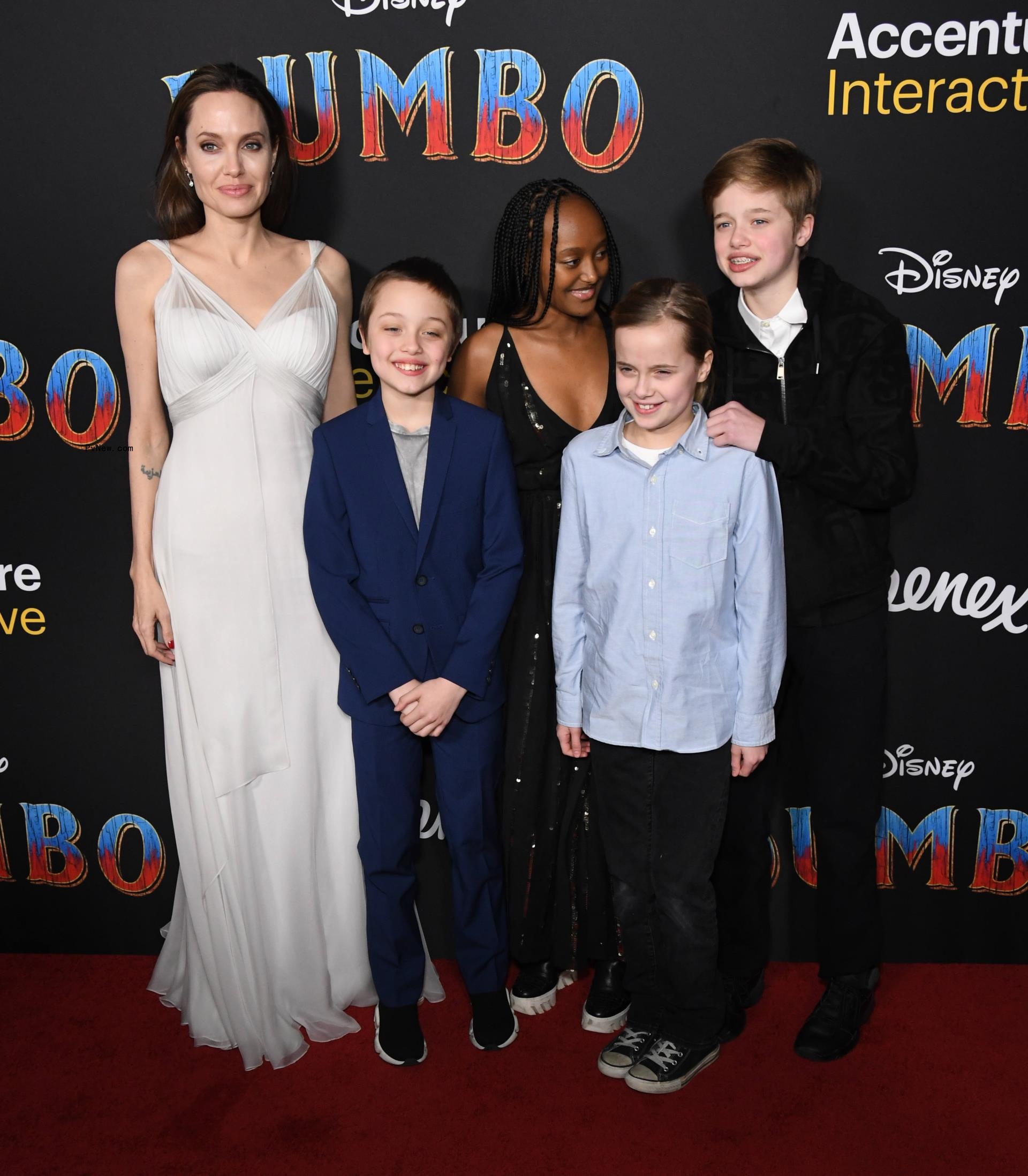 Angelina Jolie and kids event photo