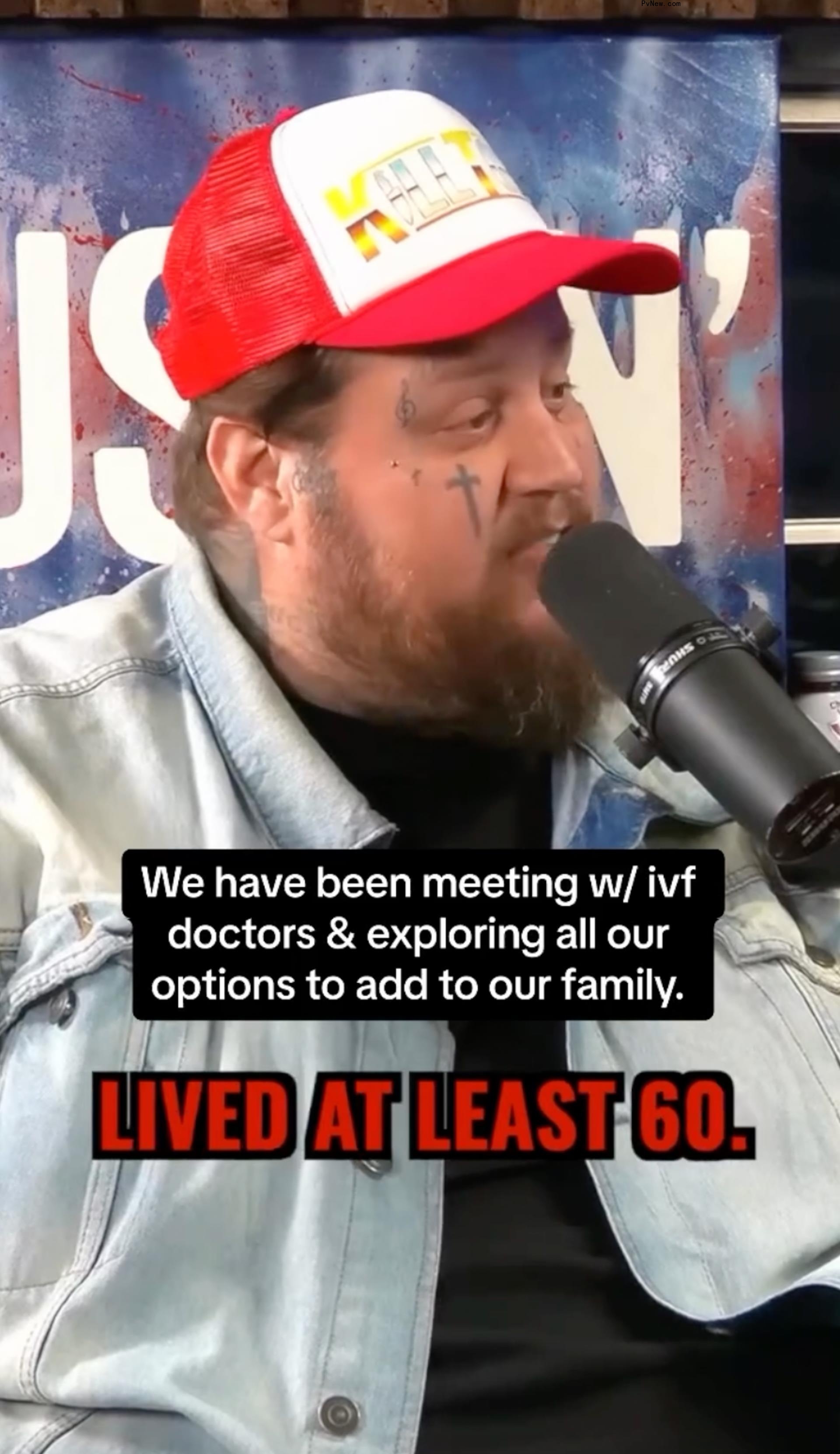 Jelly Roll talking on a podcast.