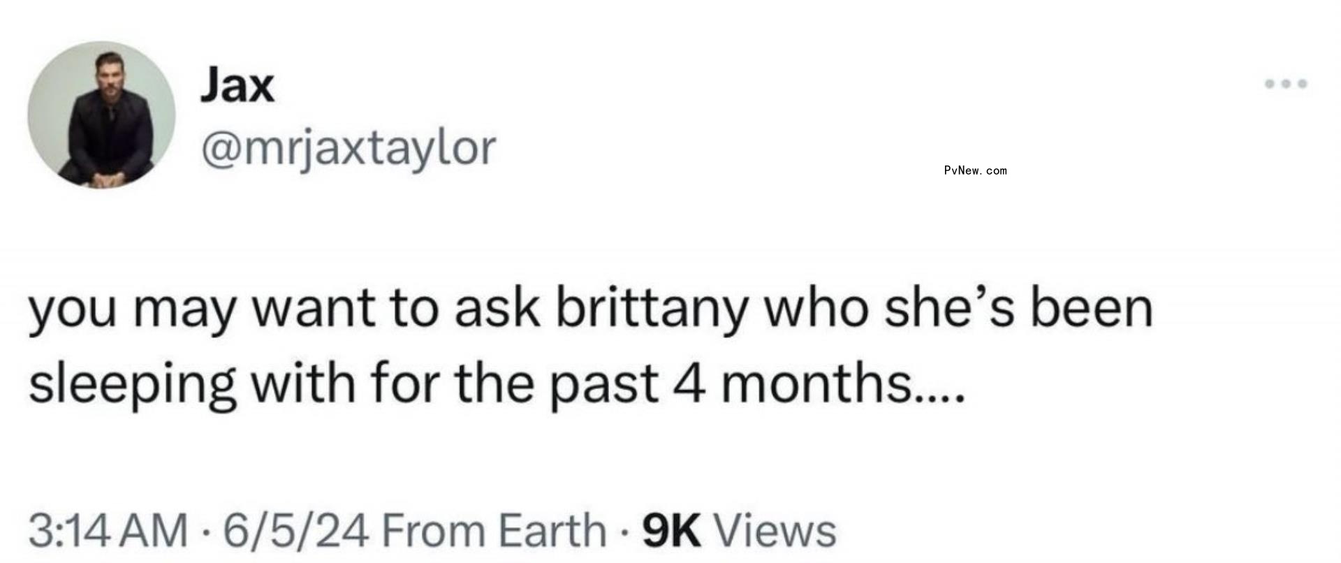 Jax Taylor's tweet