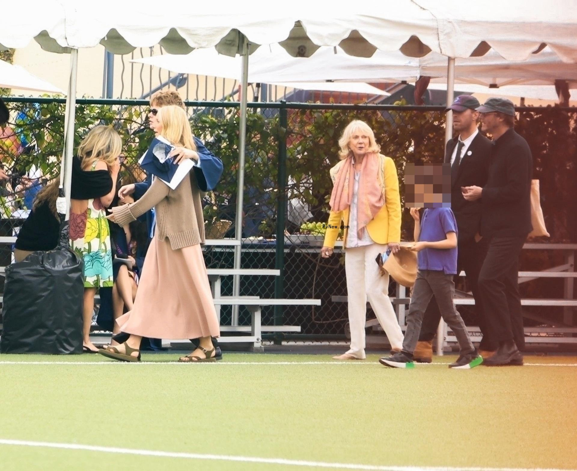 Blythe Danner at Moses' graduation with her family.