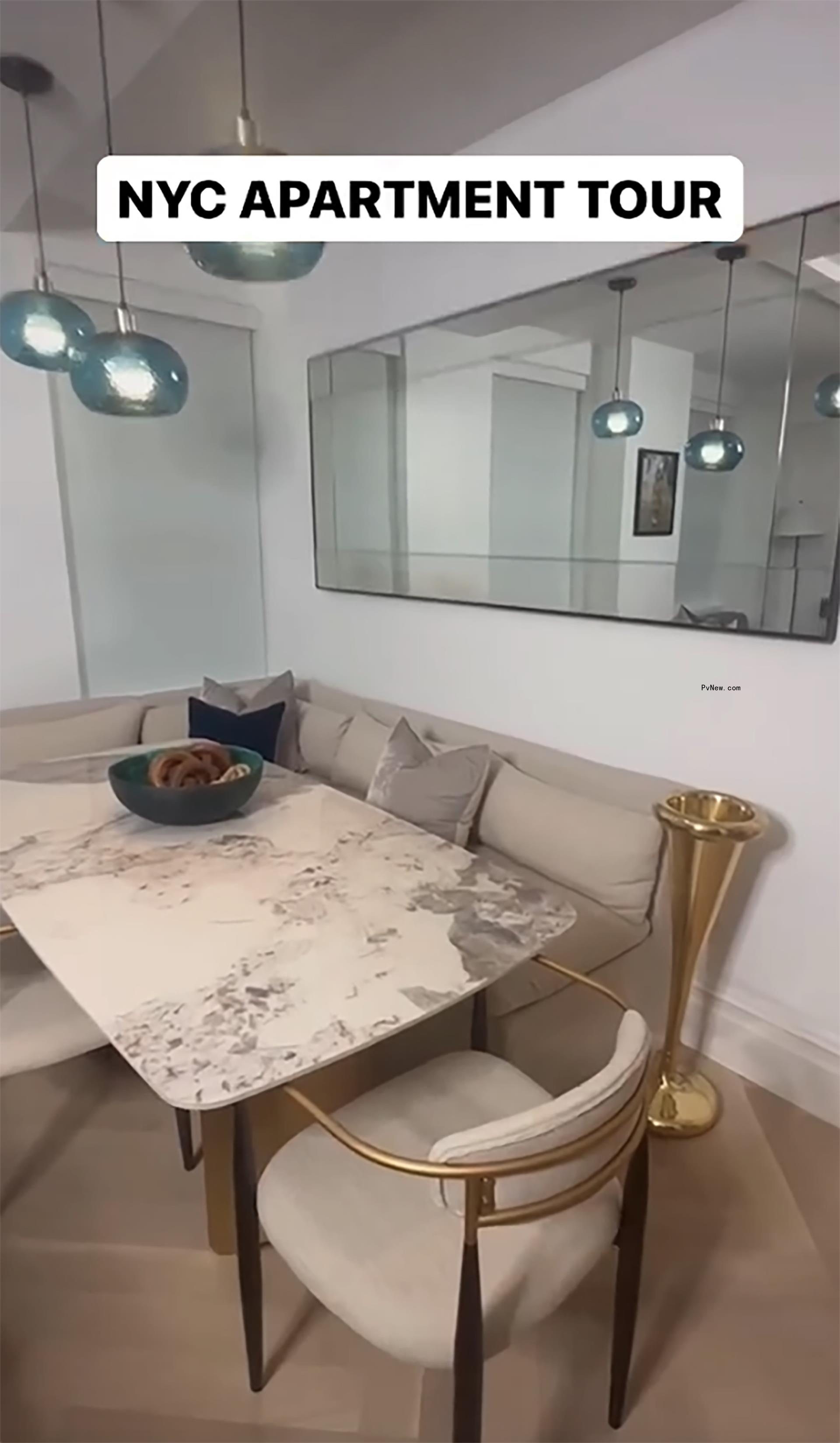 Bethenny Frankel's dining area in her NYC apartment