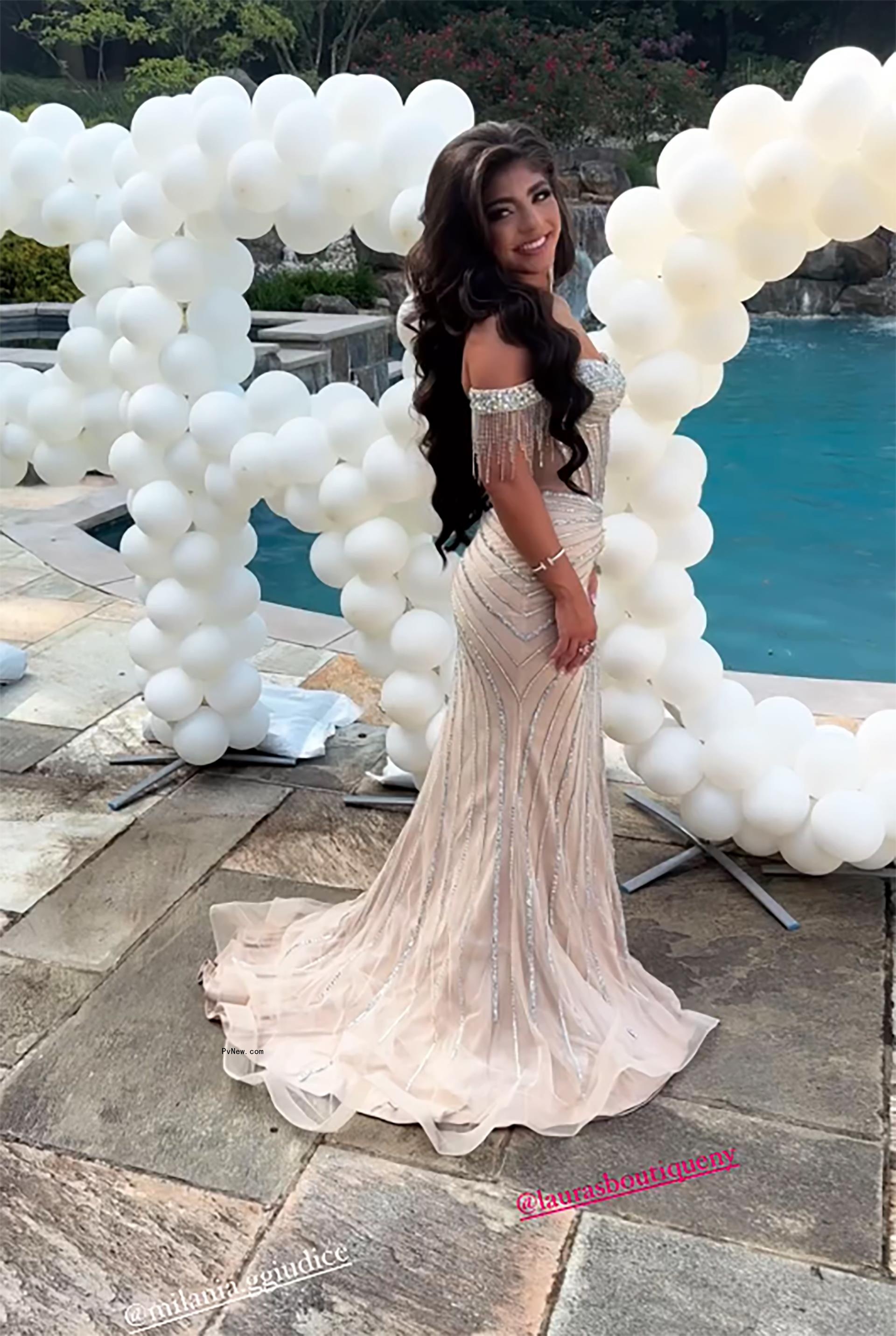 Milania Giudice posing at prom