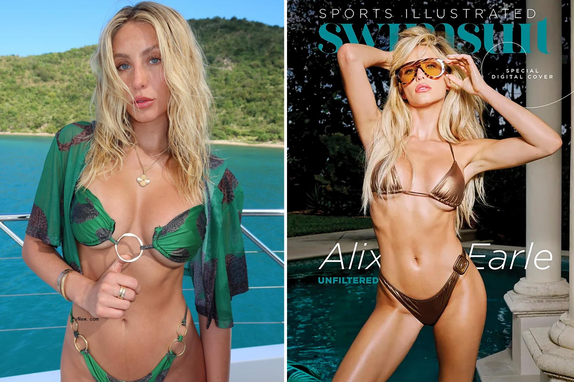 Alix Earle makes history in a bro<i></i>nze bikini as first Sports Illustrated Swimsuit Issue digital cover model