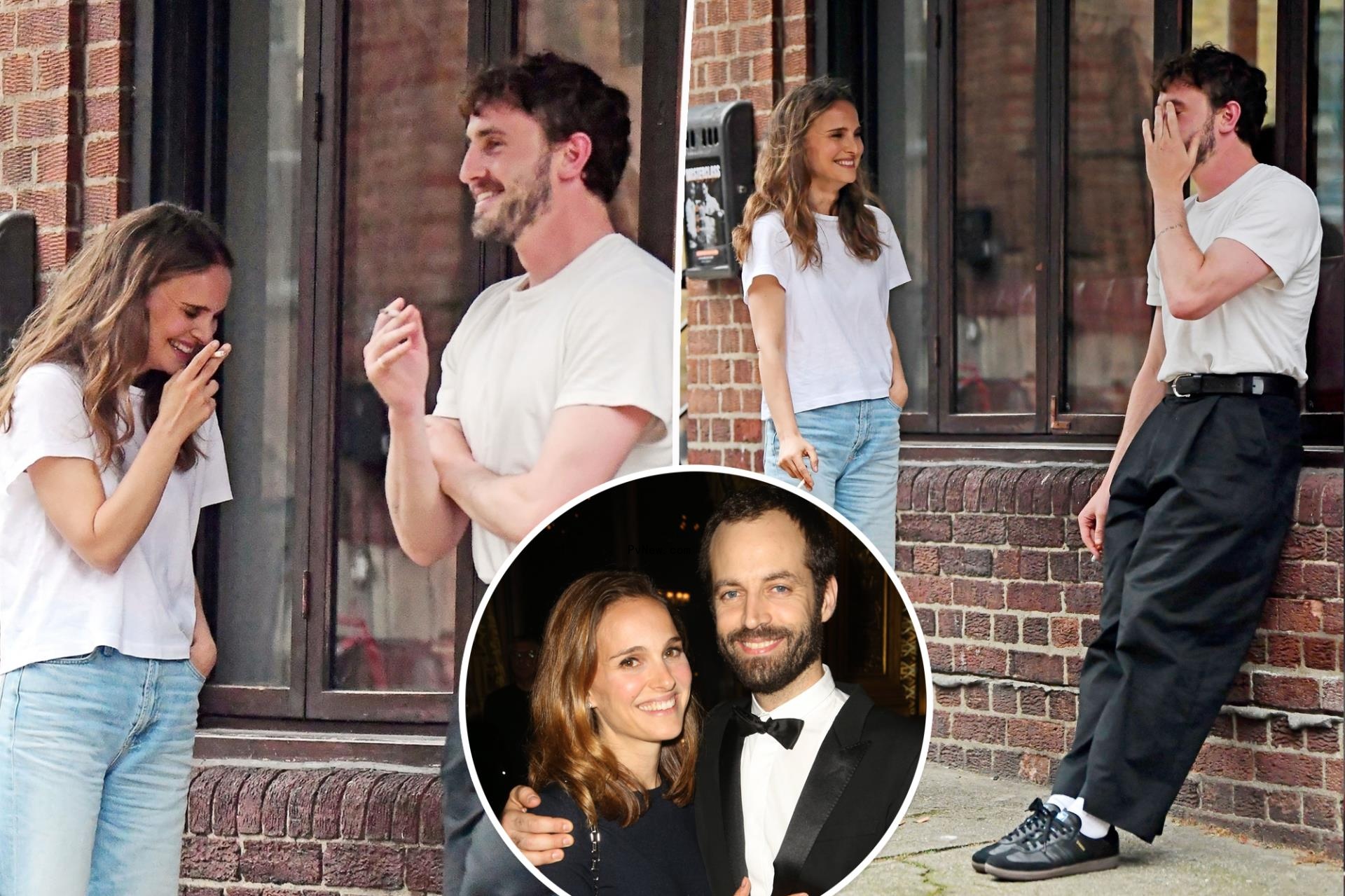 Natalie Portman, 42, can’t stop smiling with Paul Mescal, 28, in Lo<i></i>ndon after Benjamin Millepied divorce
