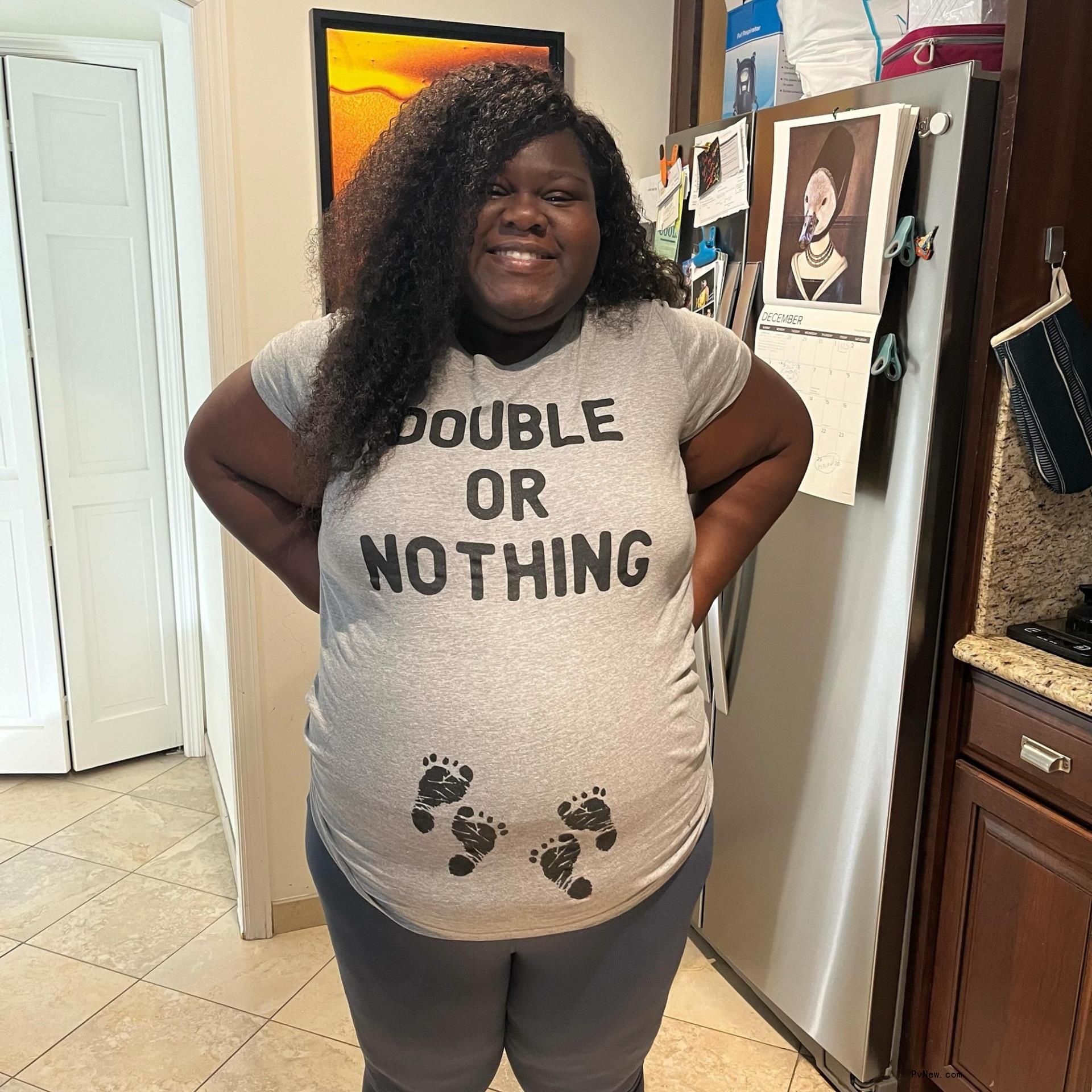 A pregnant Gabourey Sidibe.