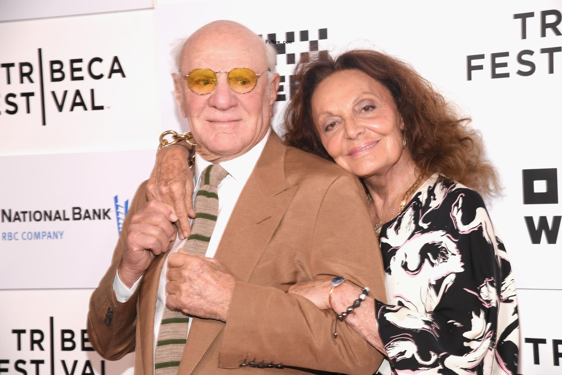Barry Diller and Diane von Furstenberg posing together