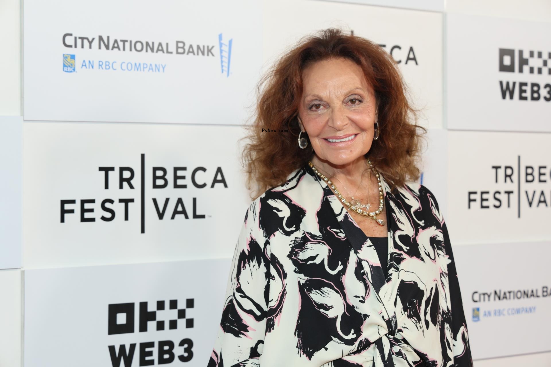 Diane Von Furstenberg posing for a photo