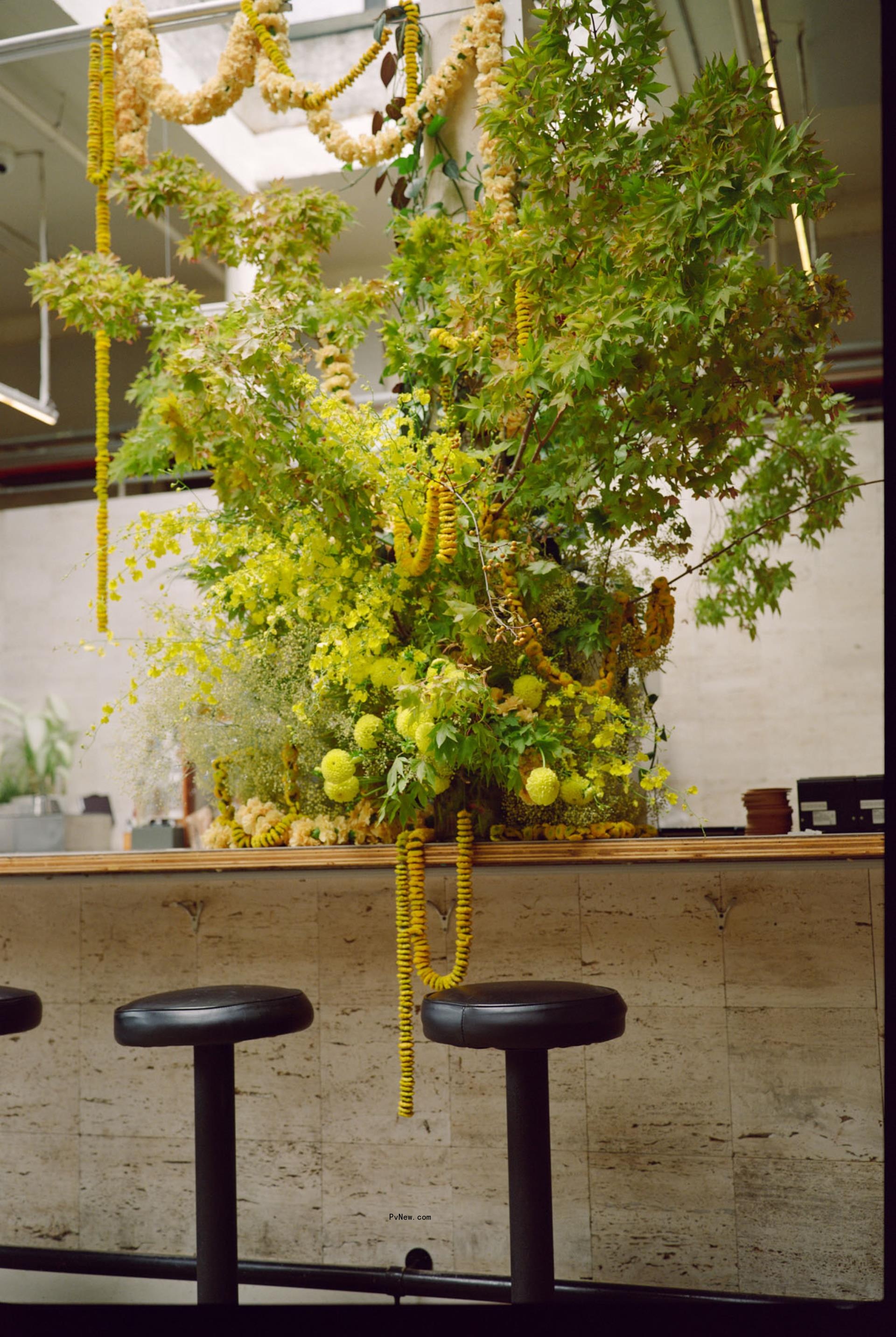 Flowers at Abbi Jacobson and Jodi Balfour's wedding. 