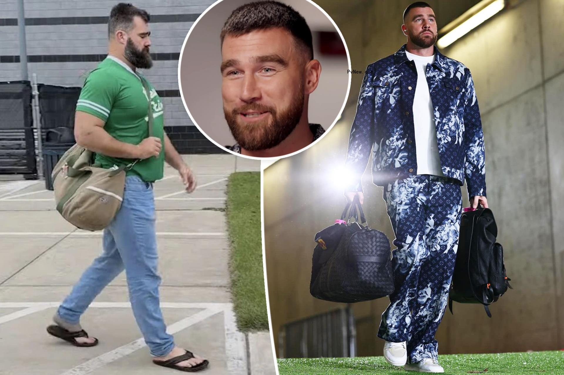 Travis Kelce jokes a<i></i>bout his ‘fun’ style versus ‘Neanderthal’ brother Jason who ‘doesn’t really care’