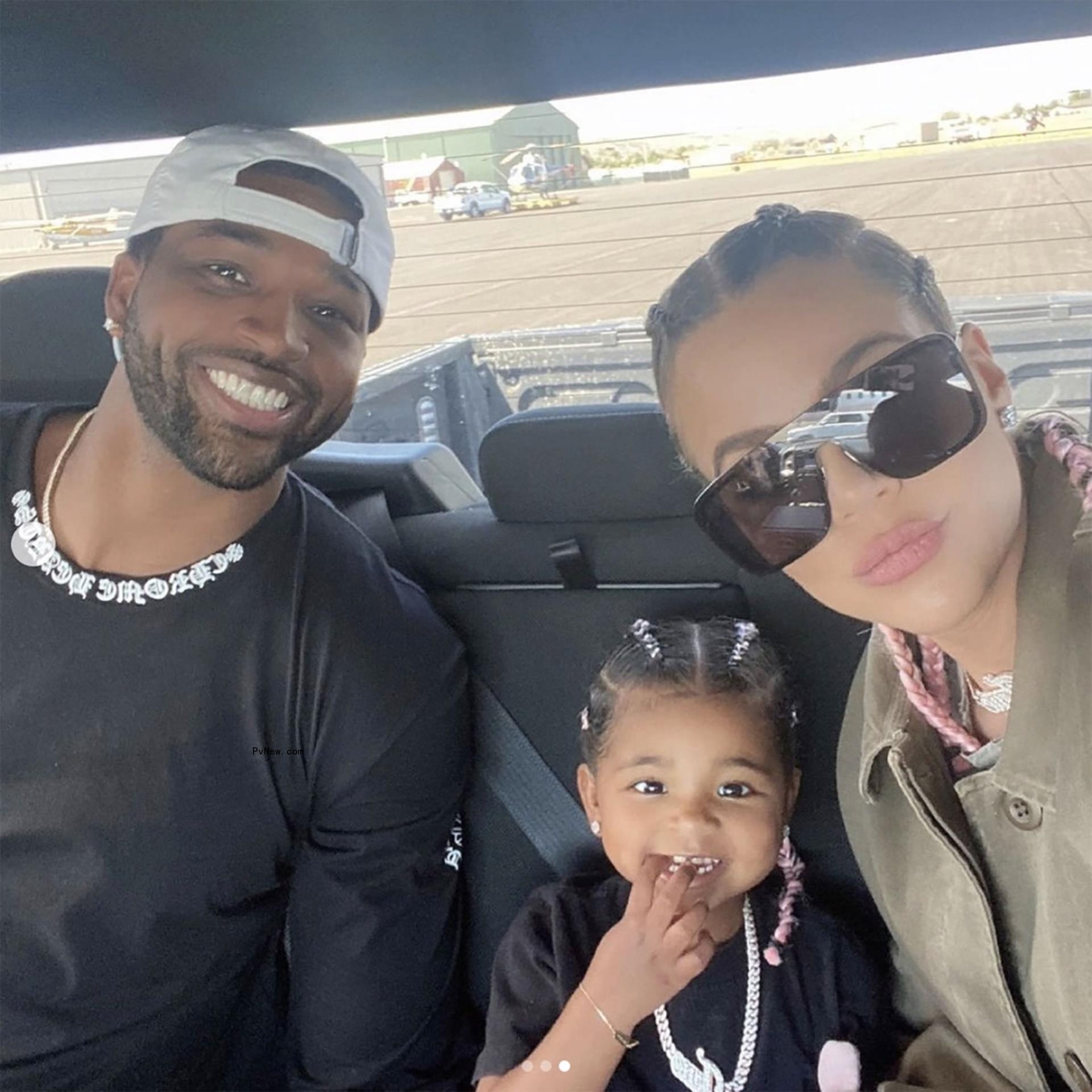 Khloé Kardashian, Tristan Thompson and True.