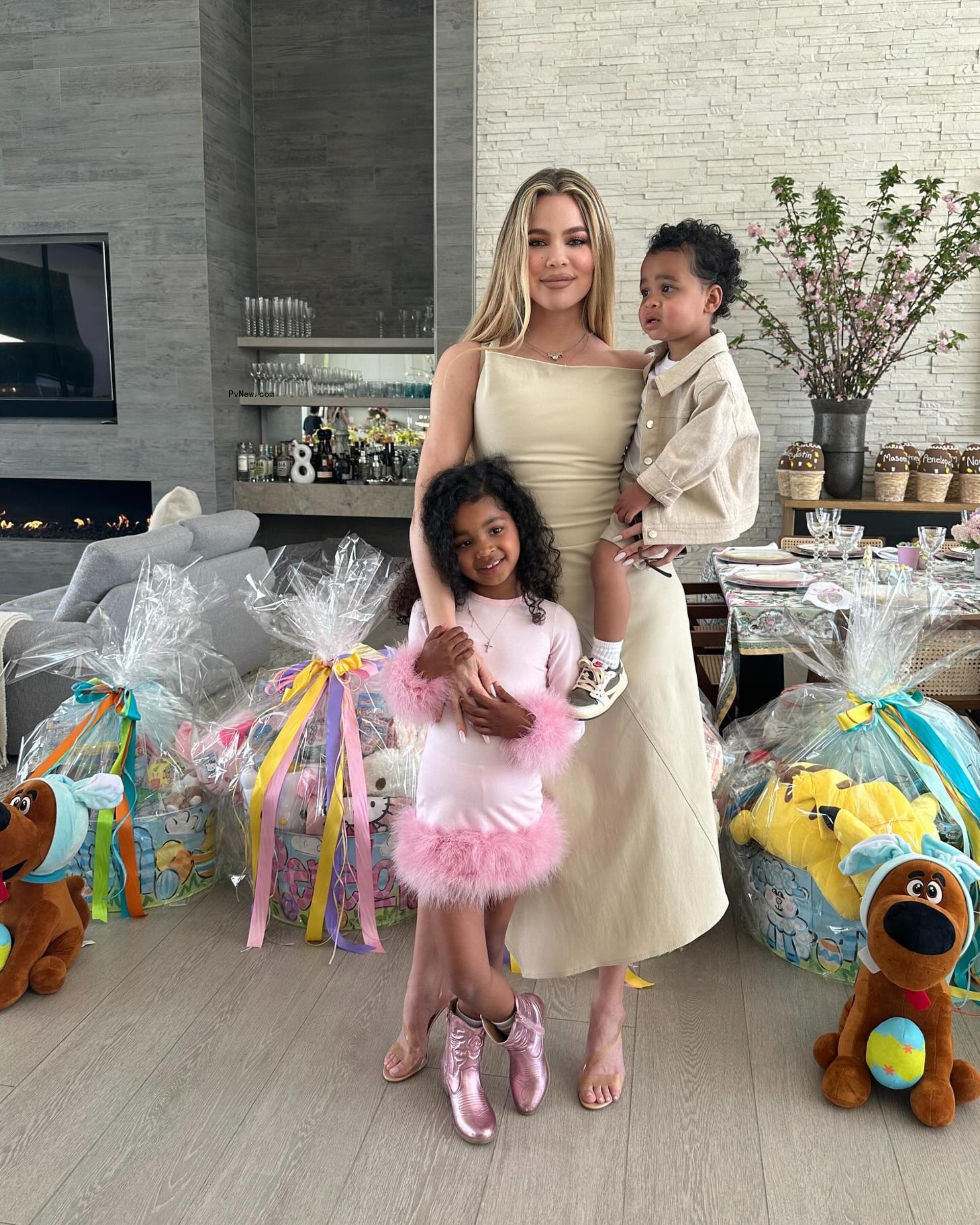 Khloé Kardashian, True and Tatum.