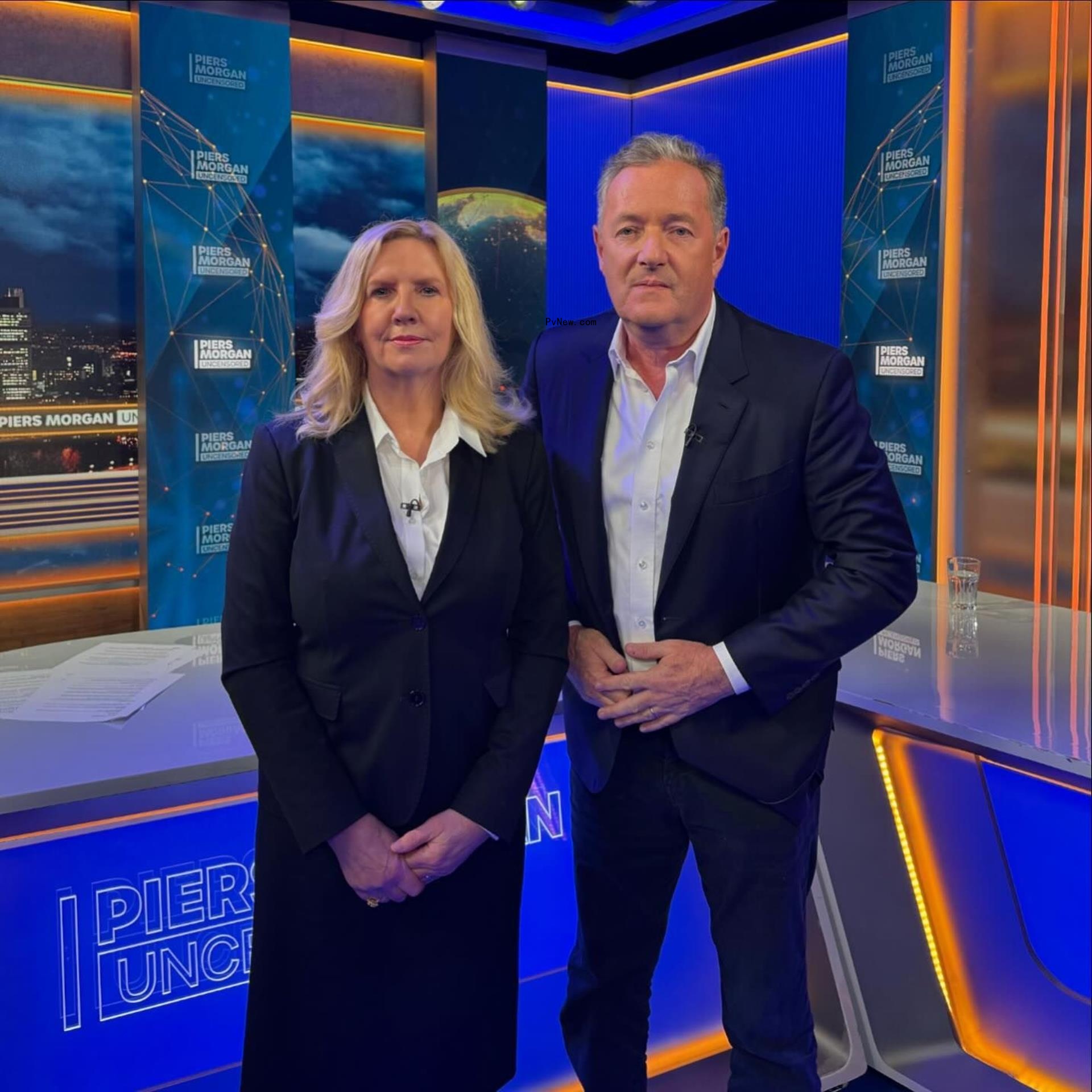 Laura Wray and Piers Morgan