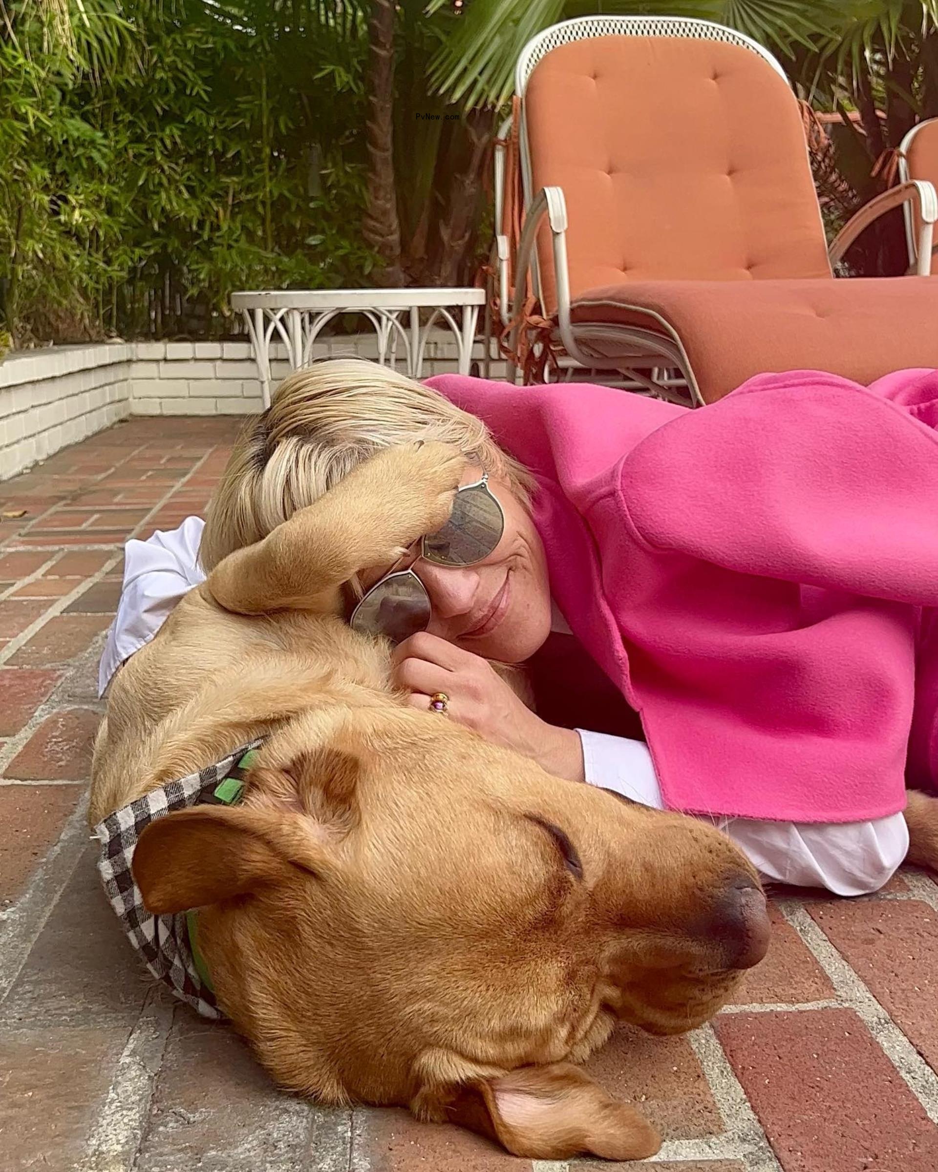 Selma Blair and Scout selfie