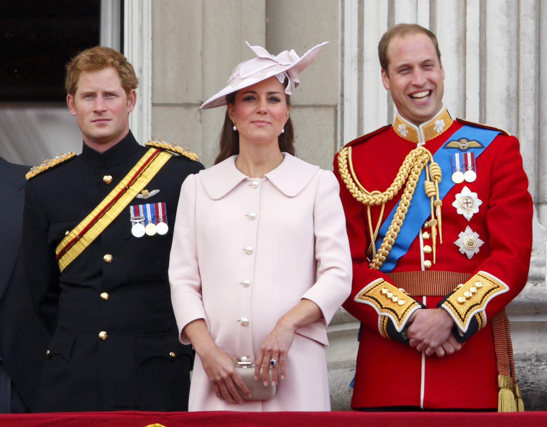Prince William and Kate Middleton with Prince Harry