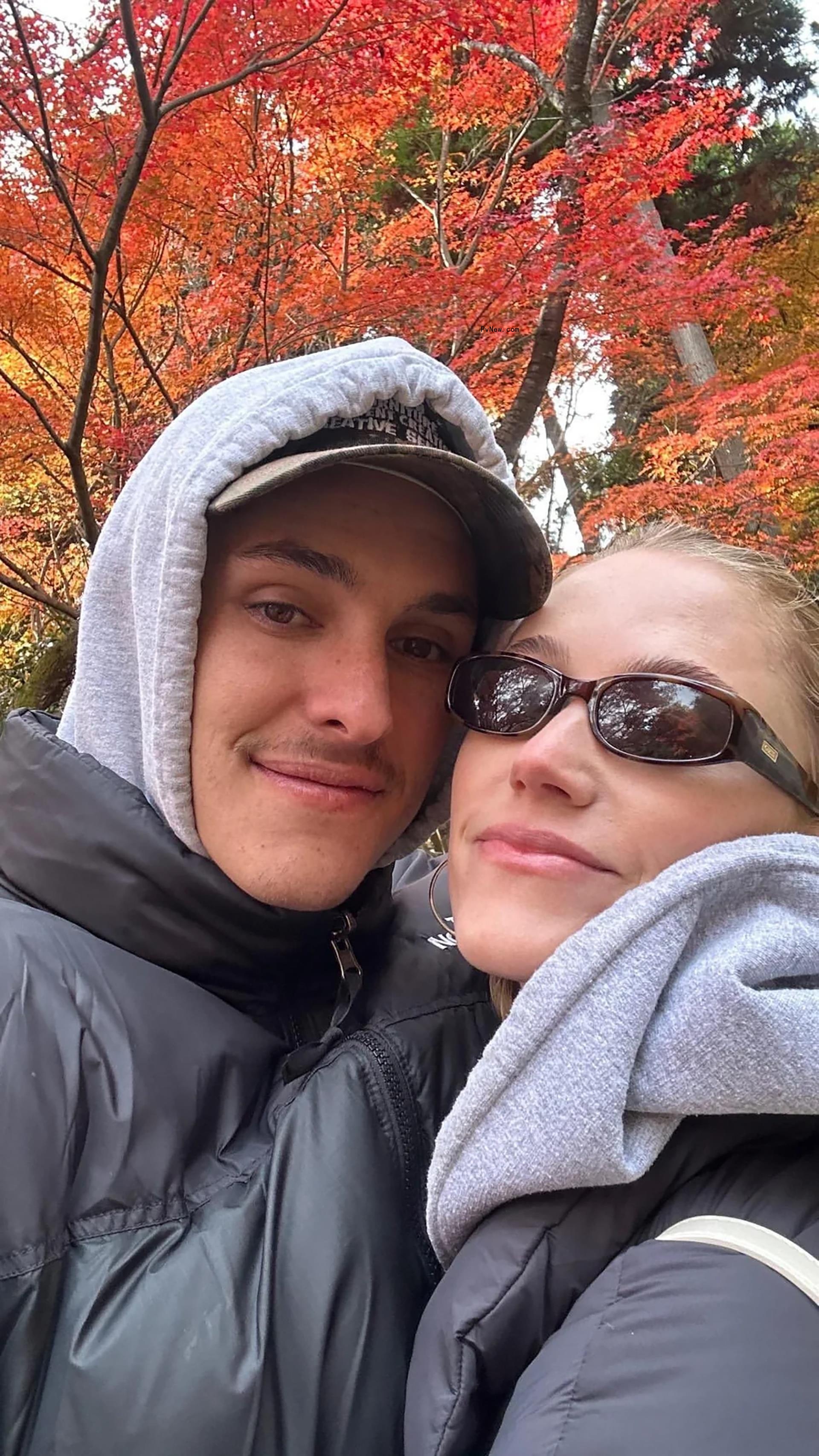 A selfie of Dalton Gomez and Maika Monroe