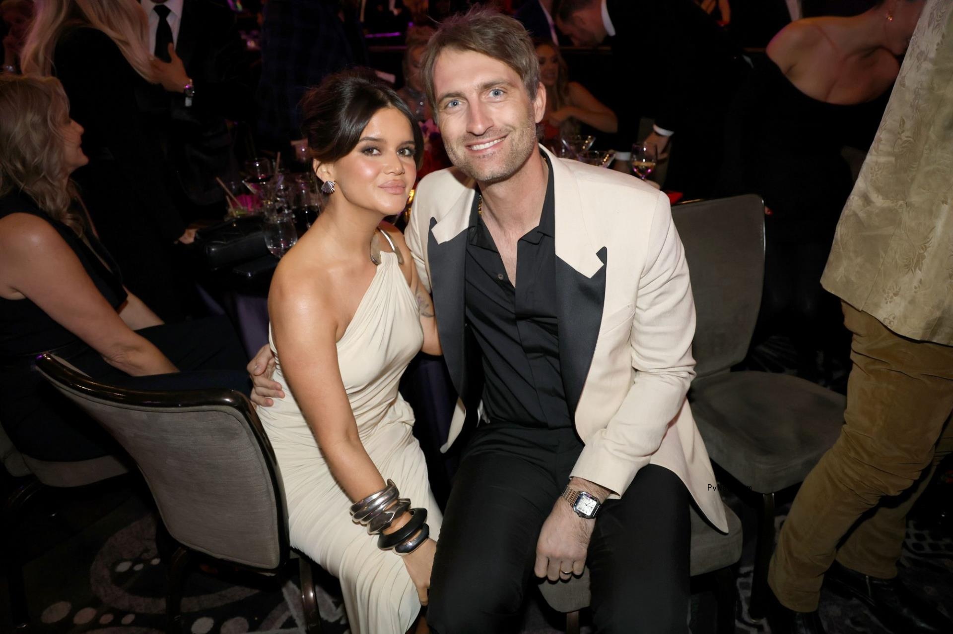 Maren Morris and Ryan Hurd at the Grammy awards in 2023.
