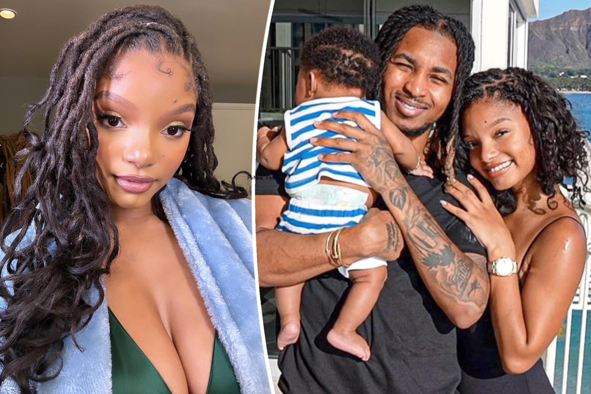 Halle Bailey, DDG and son