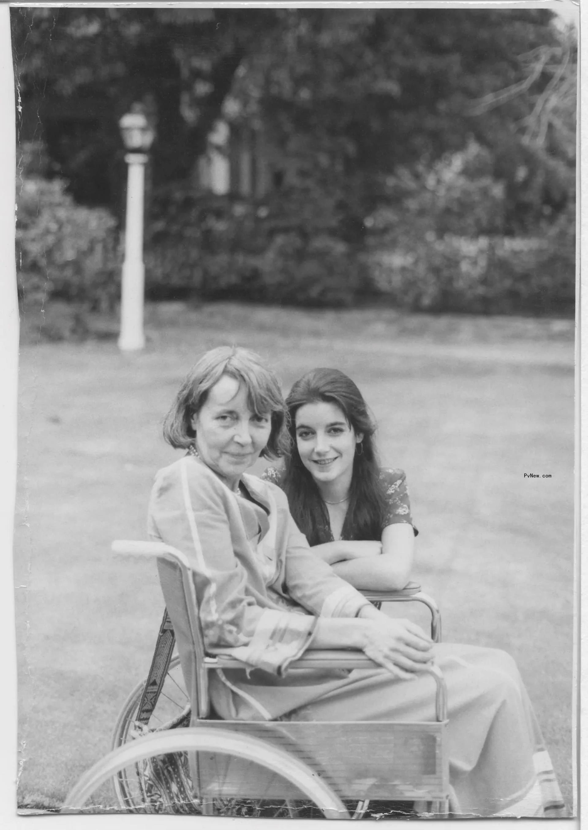 Dominique with her mother, Lenny, who was in a wheelchair