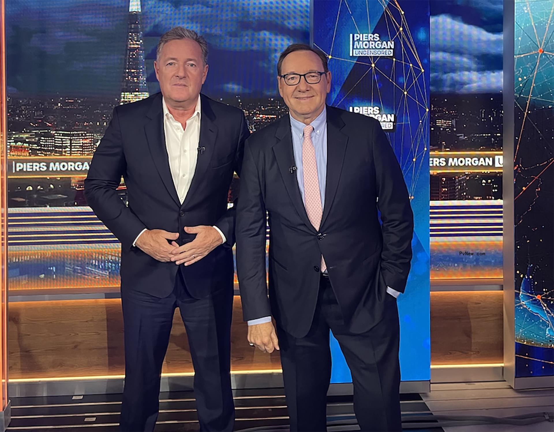 Piers Morgan and Kevin Spacey.