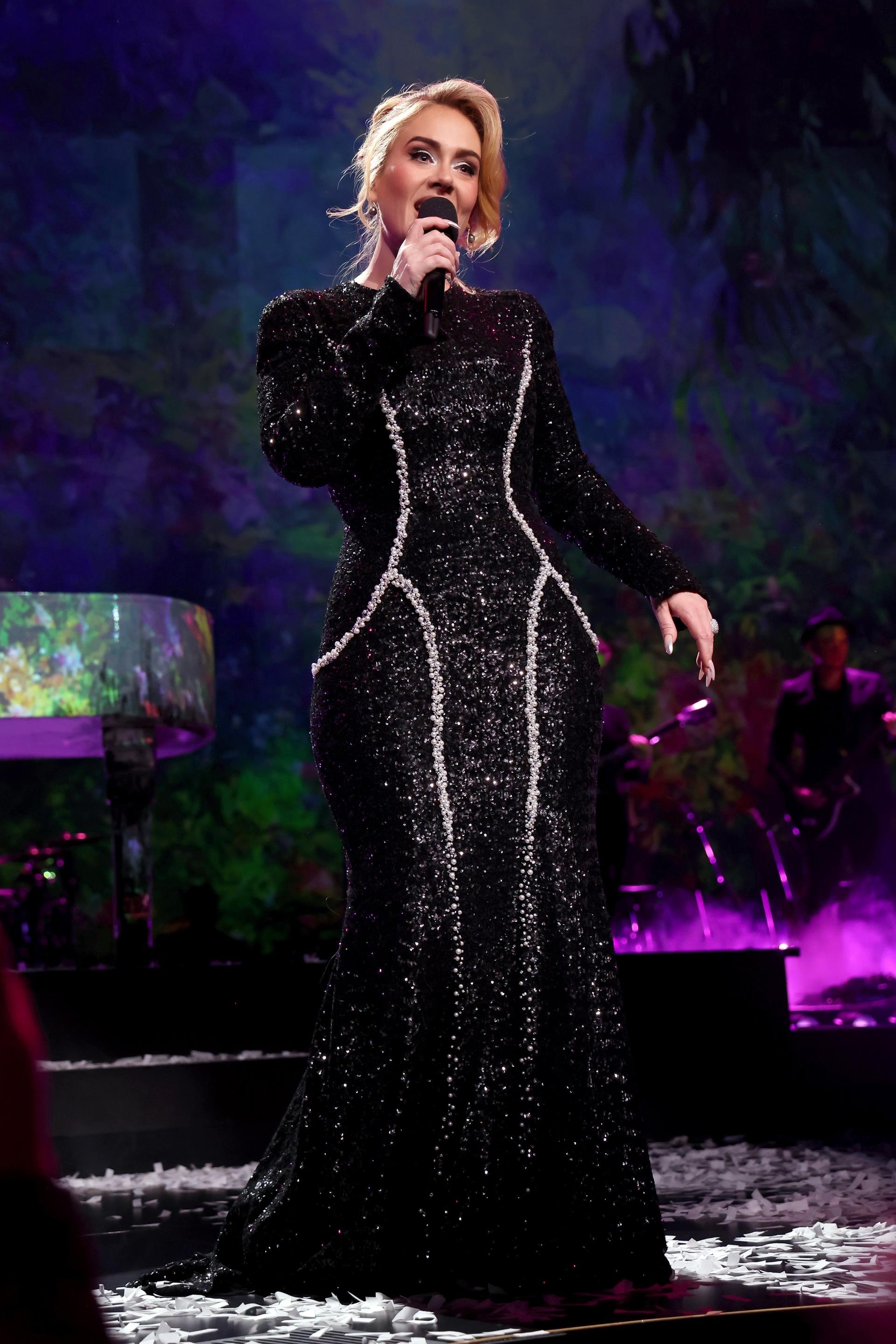 Adele performing in Las Vegas