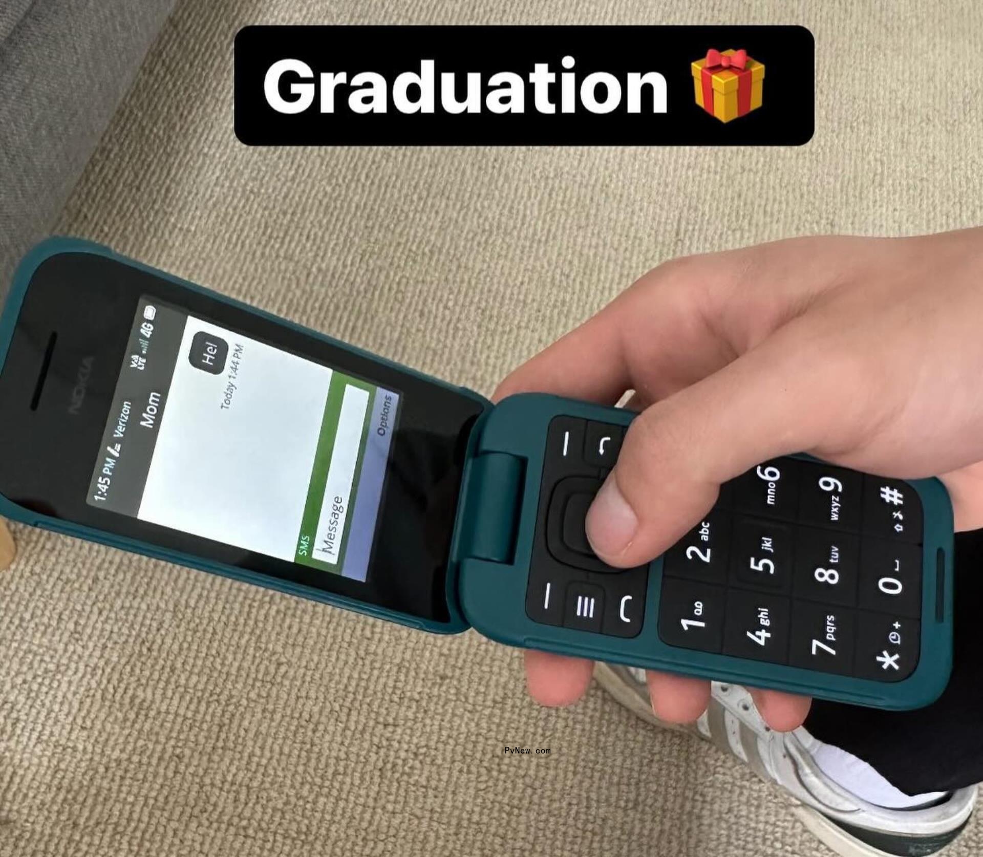 Shepard's flip-phone.