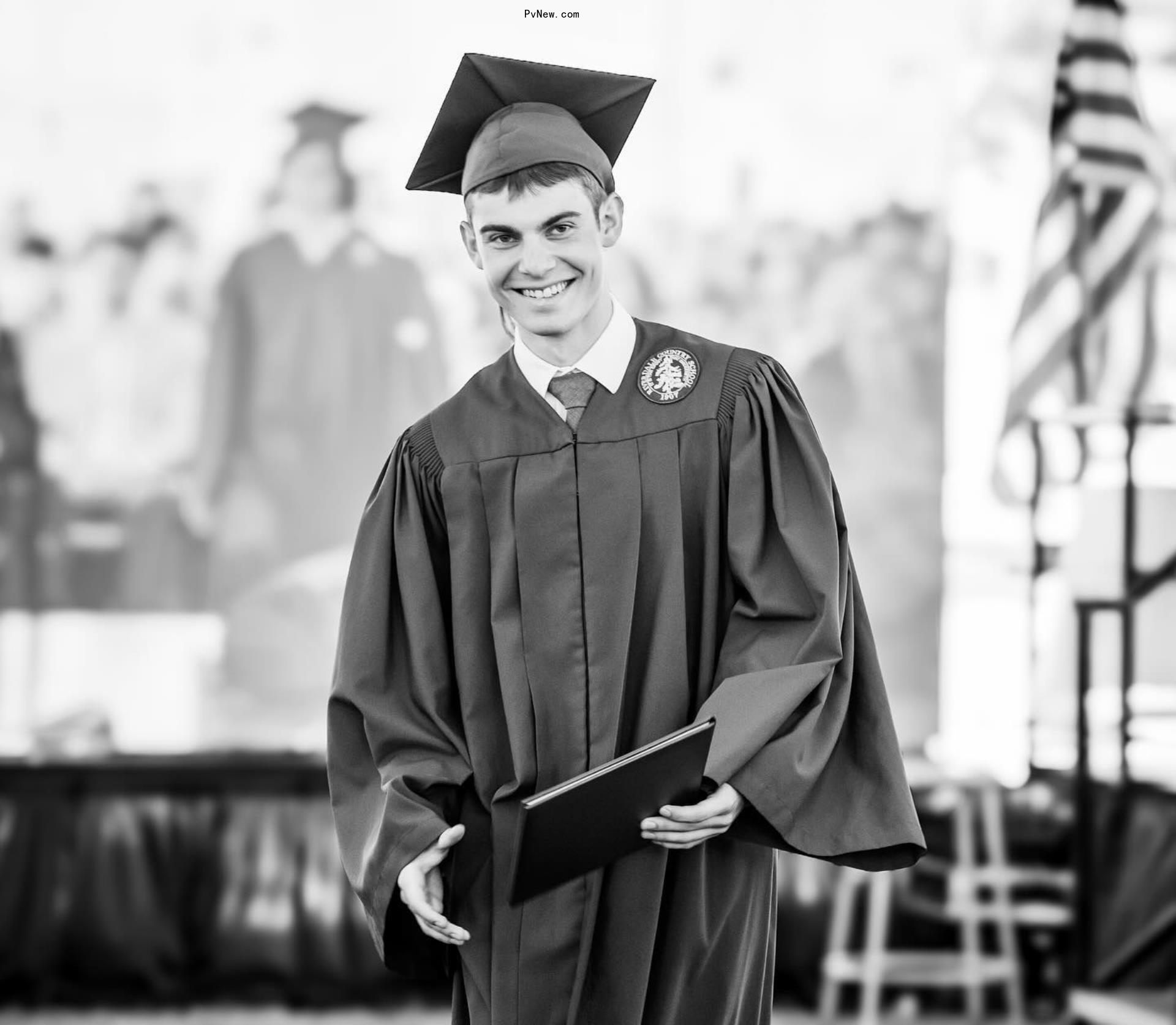 Shepard Seinfeld graduating high school.