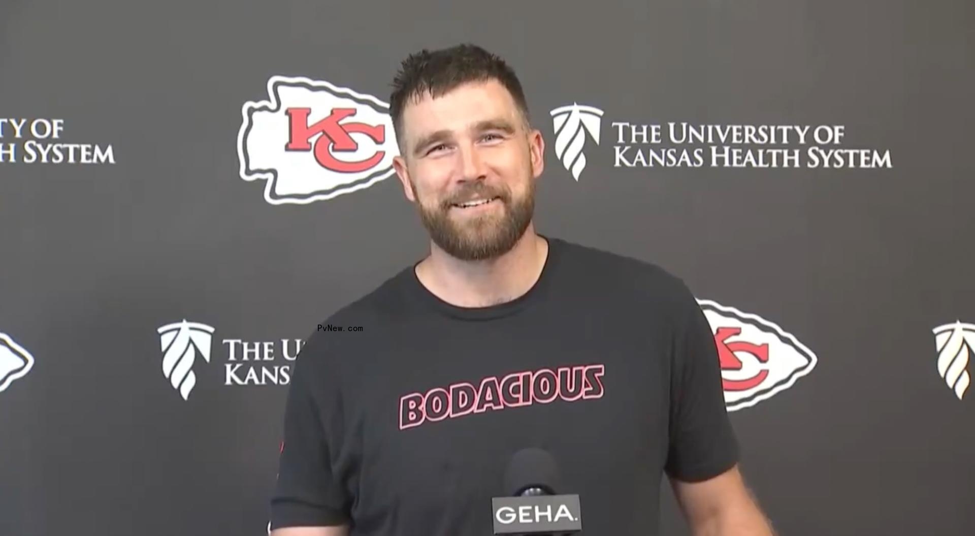 Travis Kelce speaking