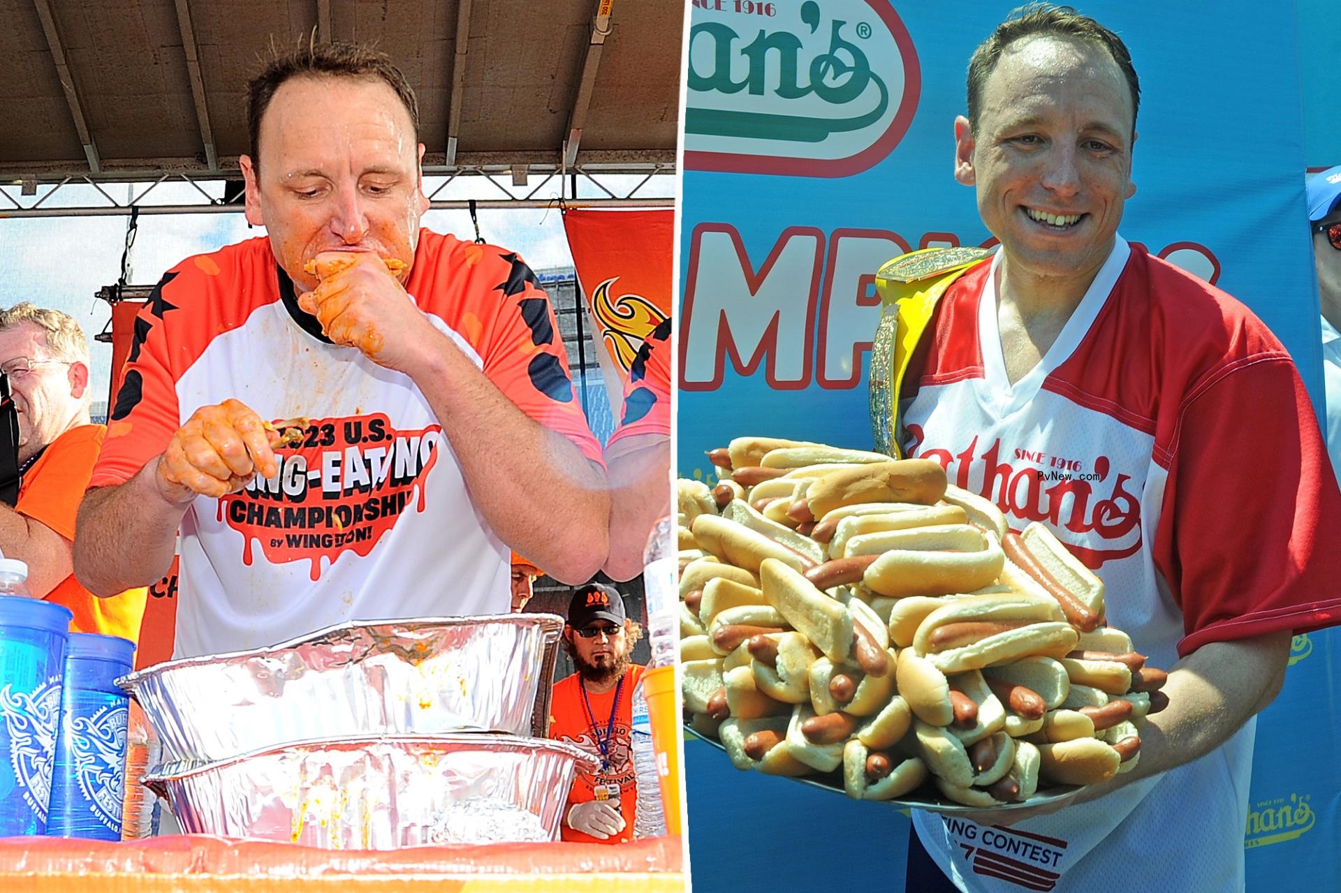 Joey Chestnut banned from Nathan’s hot dog eating co<i></i>ntest over deal with vegan franks