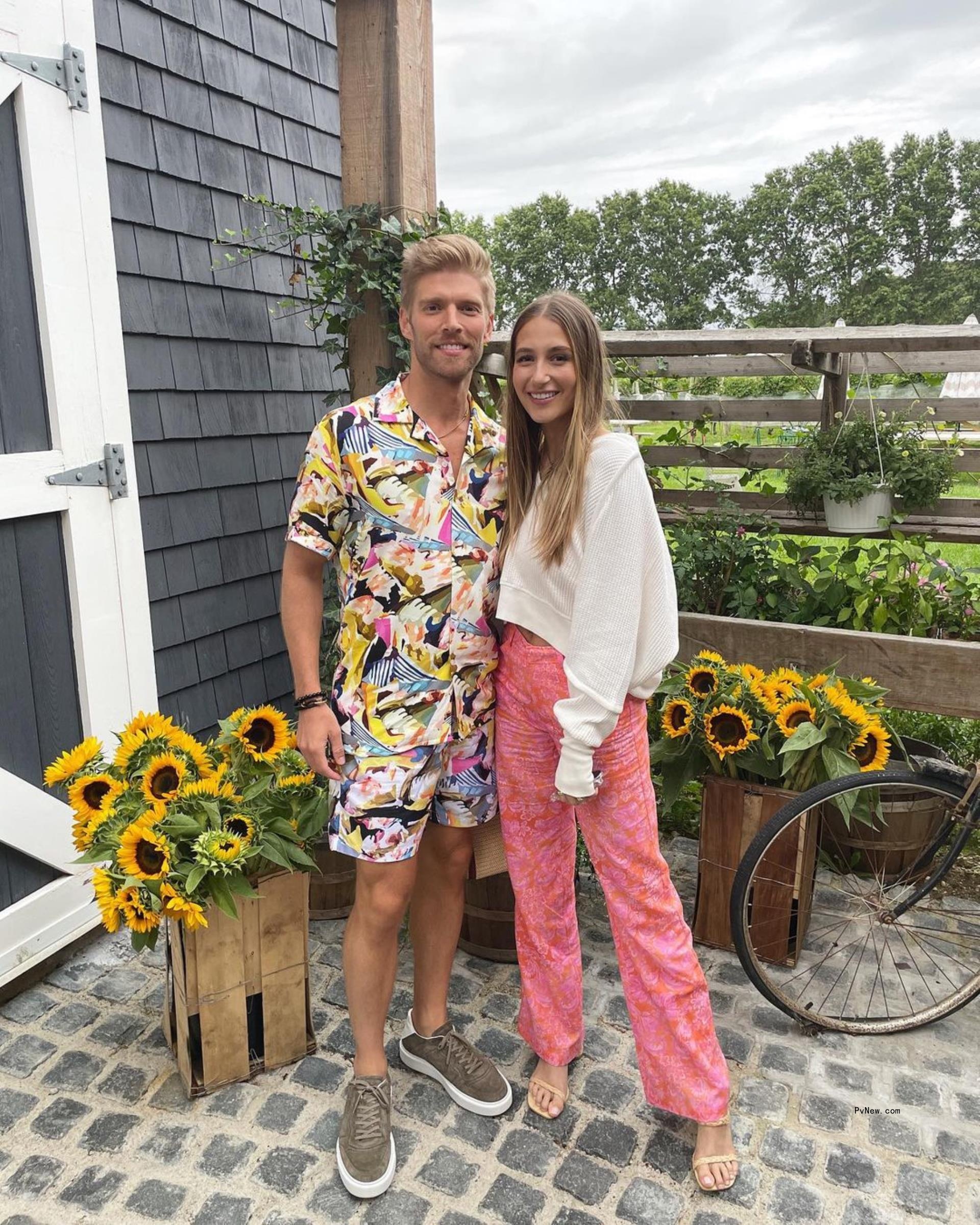Kyle Cooke and Amanda Batula posing together