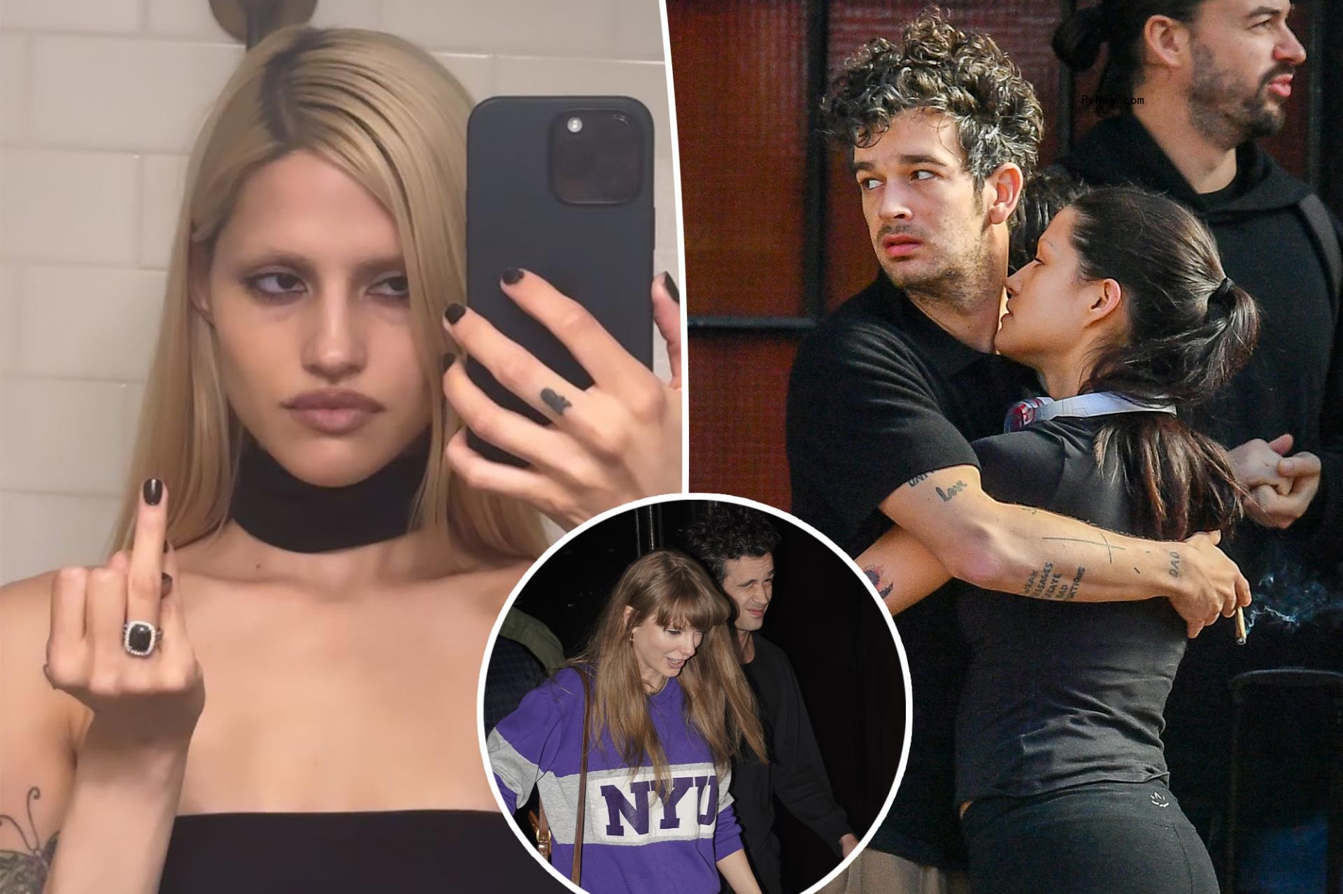 Taylor Swift's ex Matty Healy sparks engagement rumors as Gabbriette Bechtel, 26, flashes diamond ring