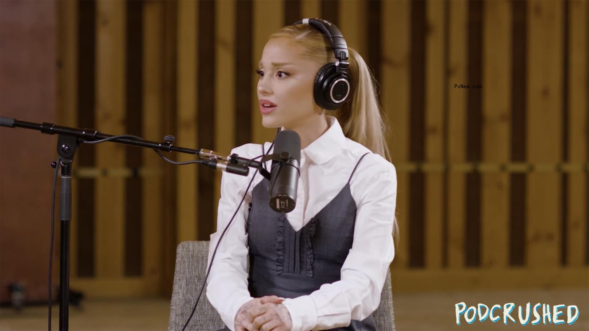 Ariana Grande on Penn Badgley's podcast.