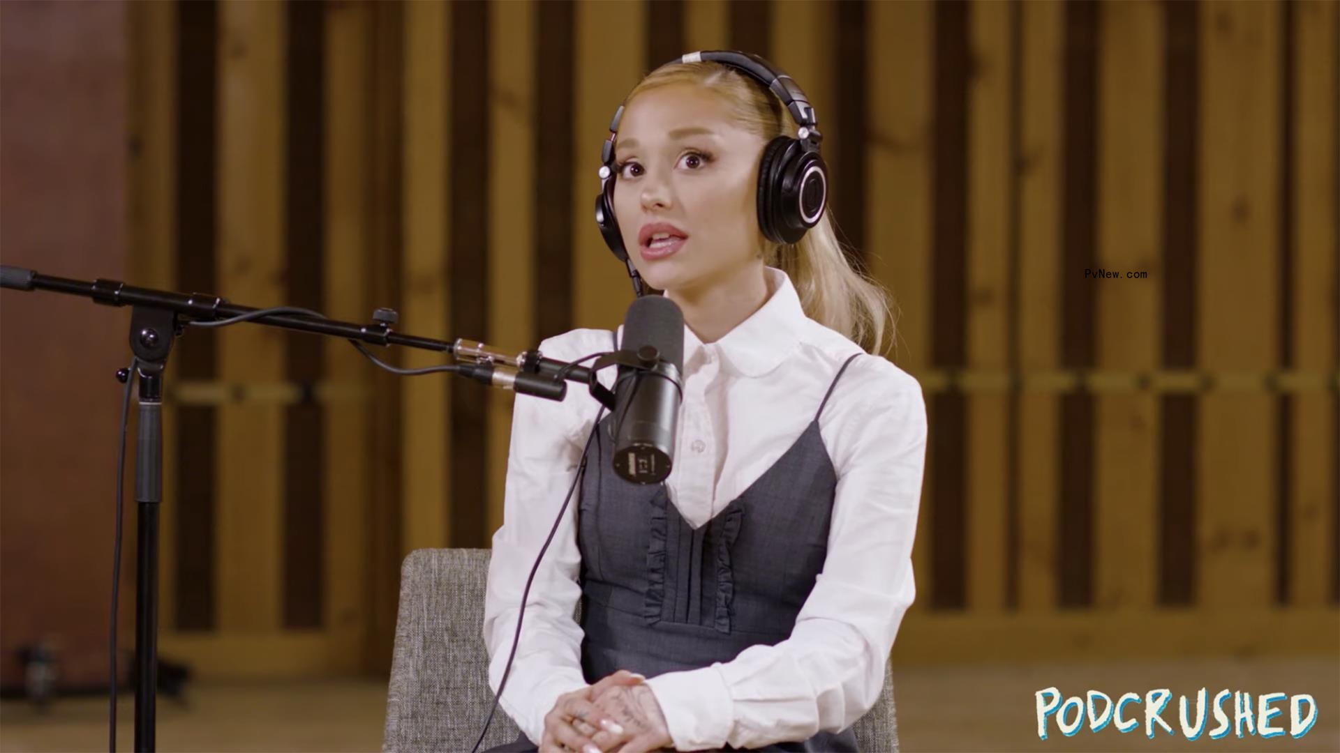 Ariana Grande on Penn Badgley's podcast.
