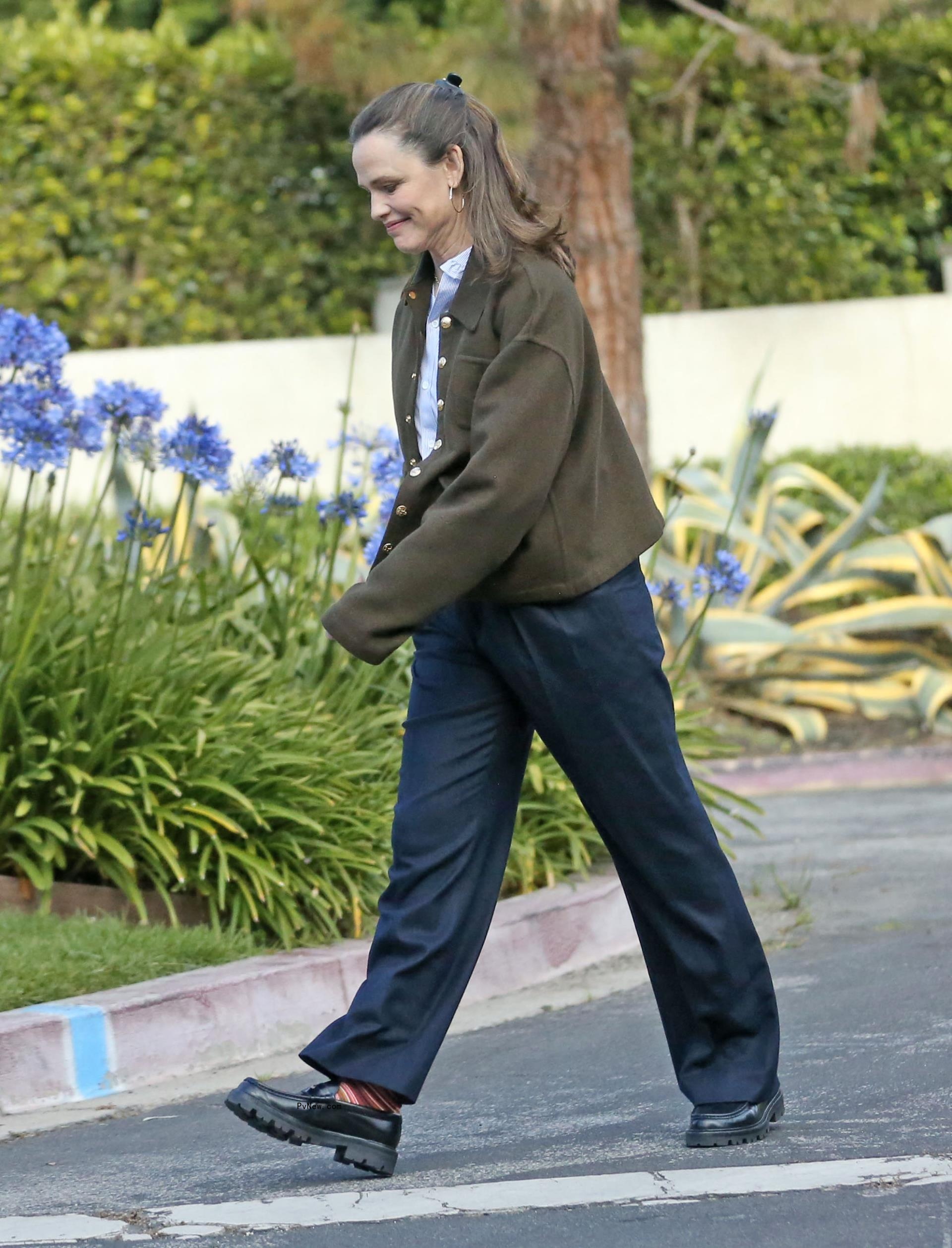 Jennifer Lopez at Ben Affleck's rental home.