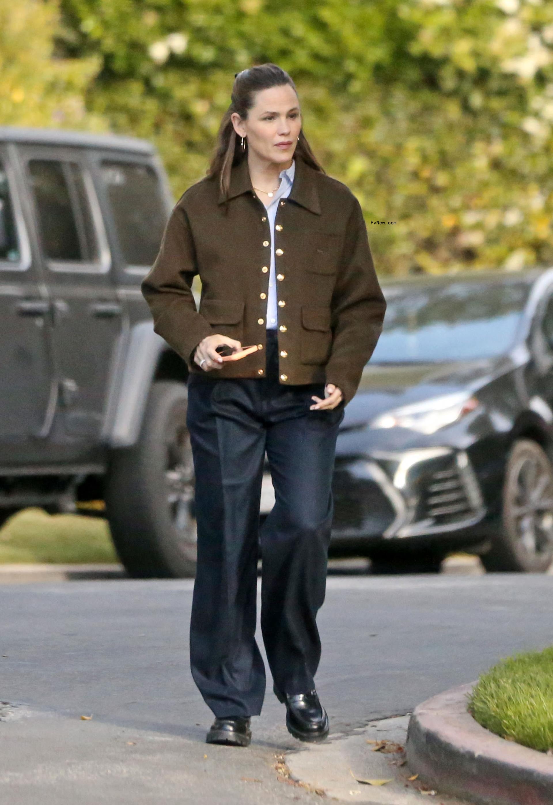 Jennifer Lopez at Ben Affleck's rental home.