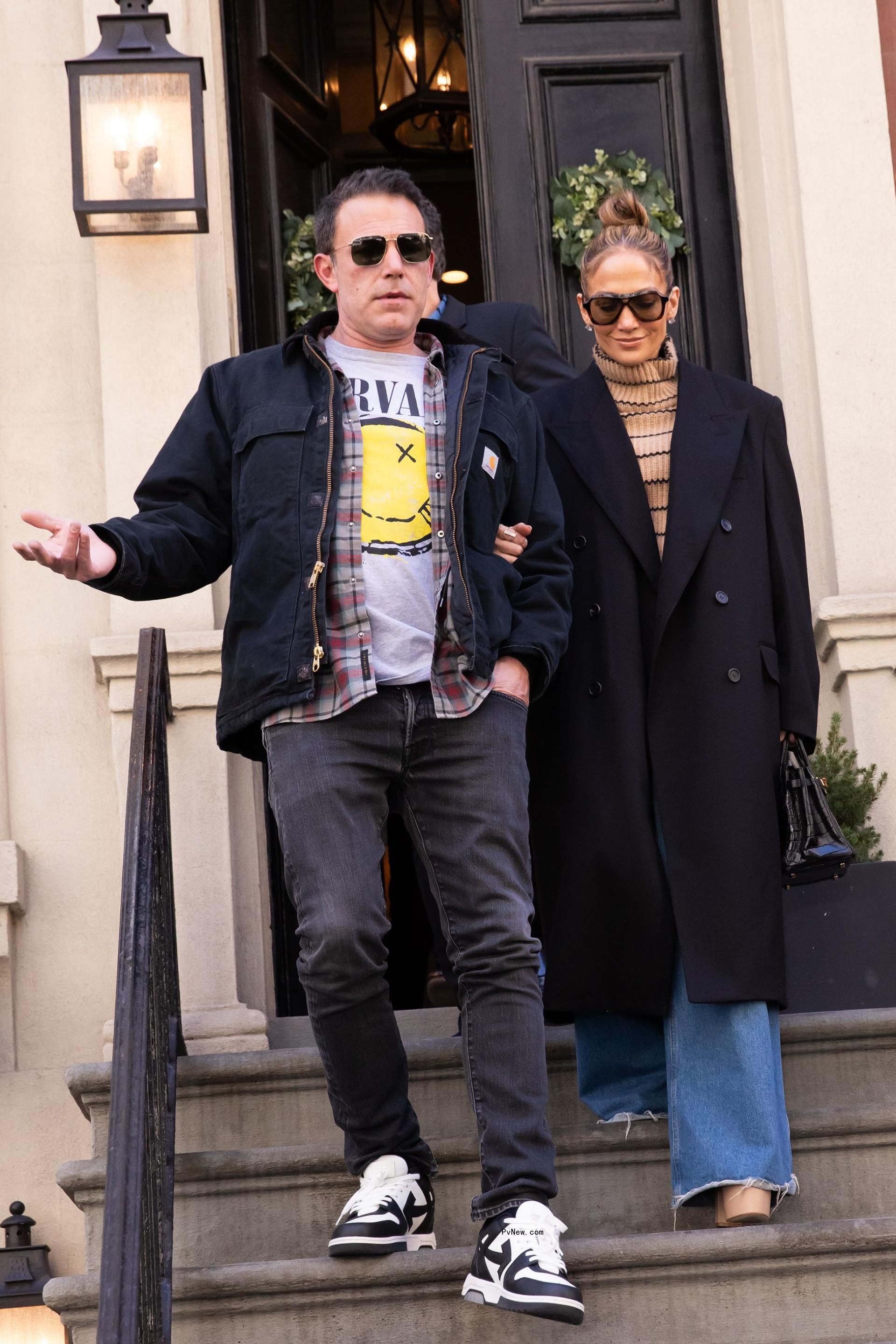 Jennifer Lopez and Ben Affleck in New York City.