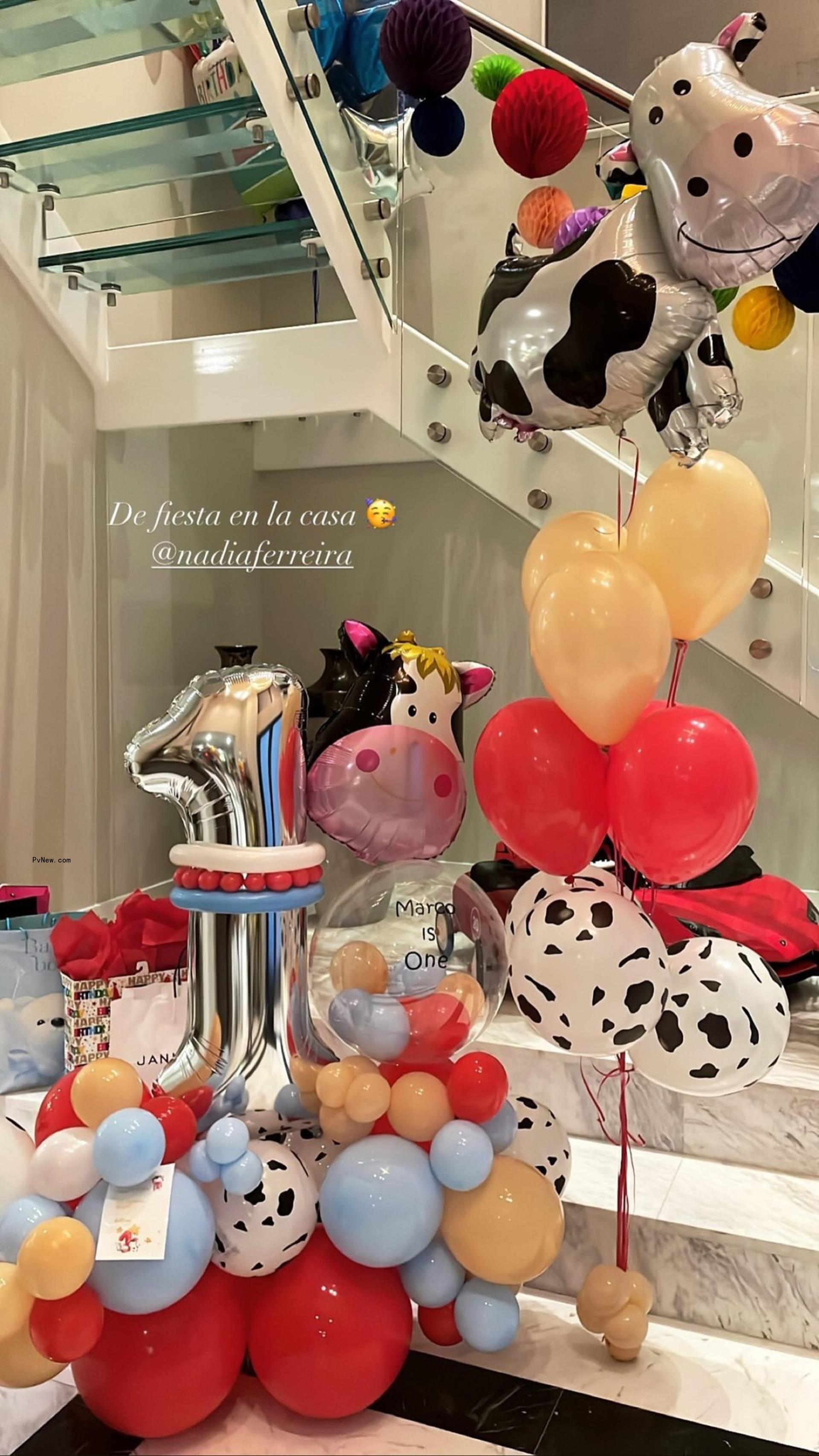 Balloons at Marco's 1st birthday.