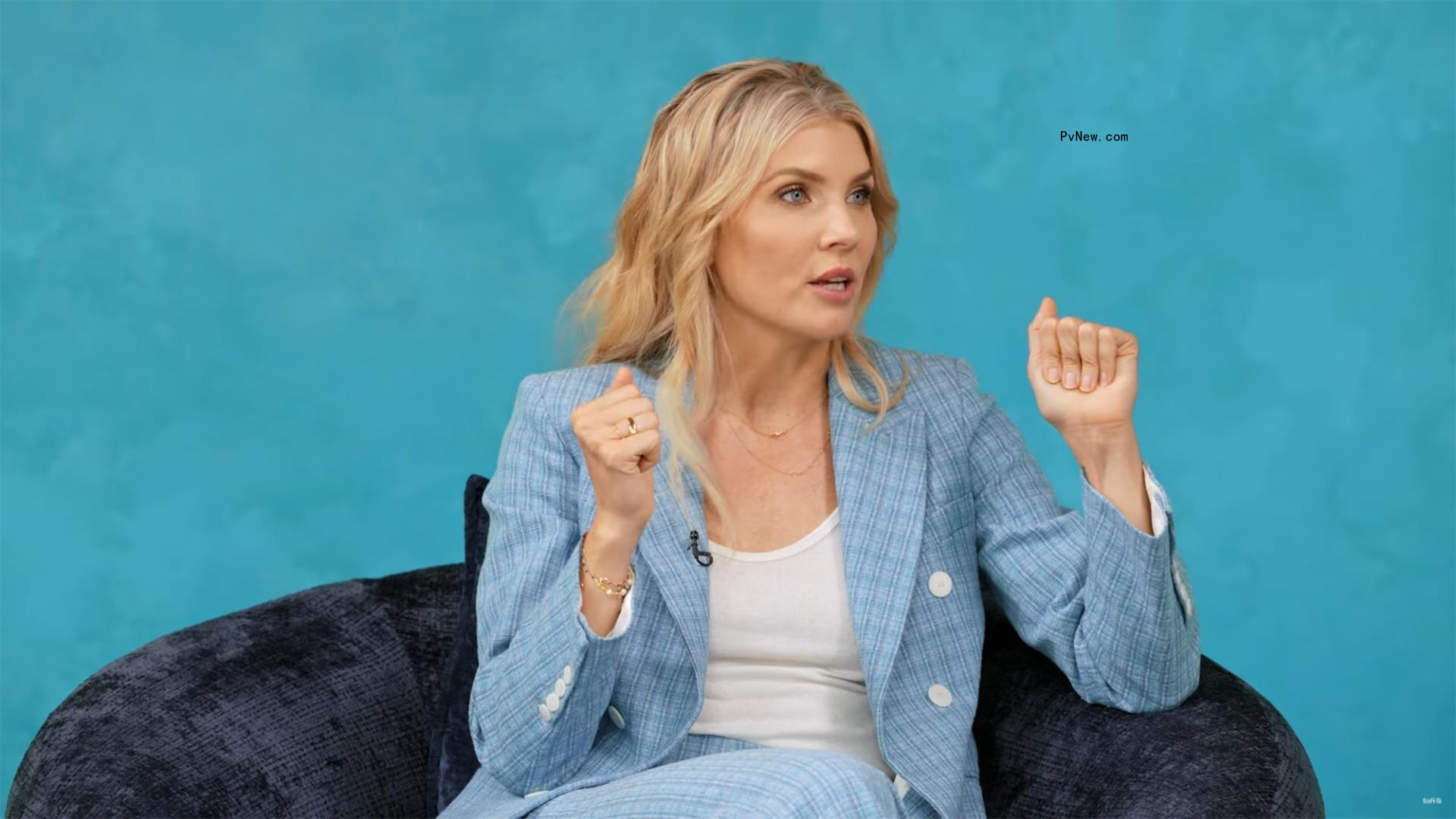 Amanda Kloots on a podcast.