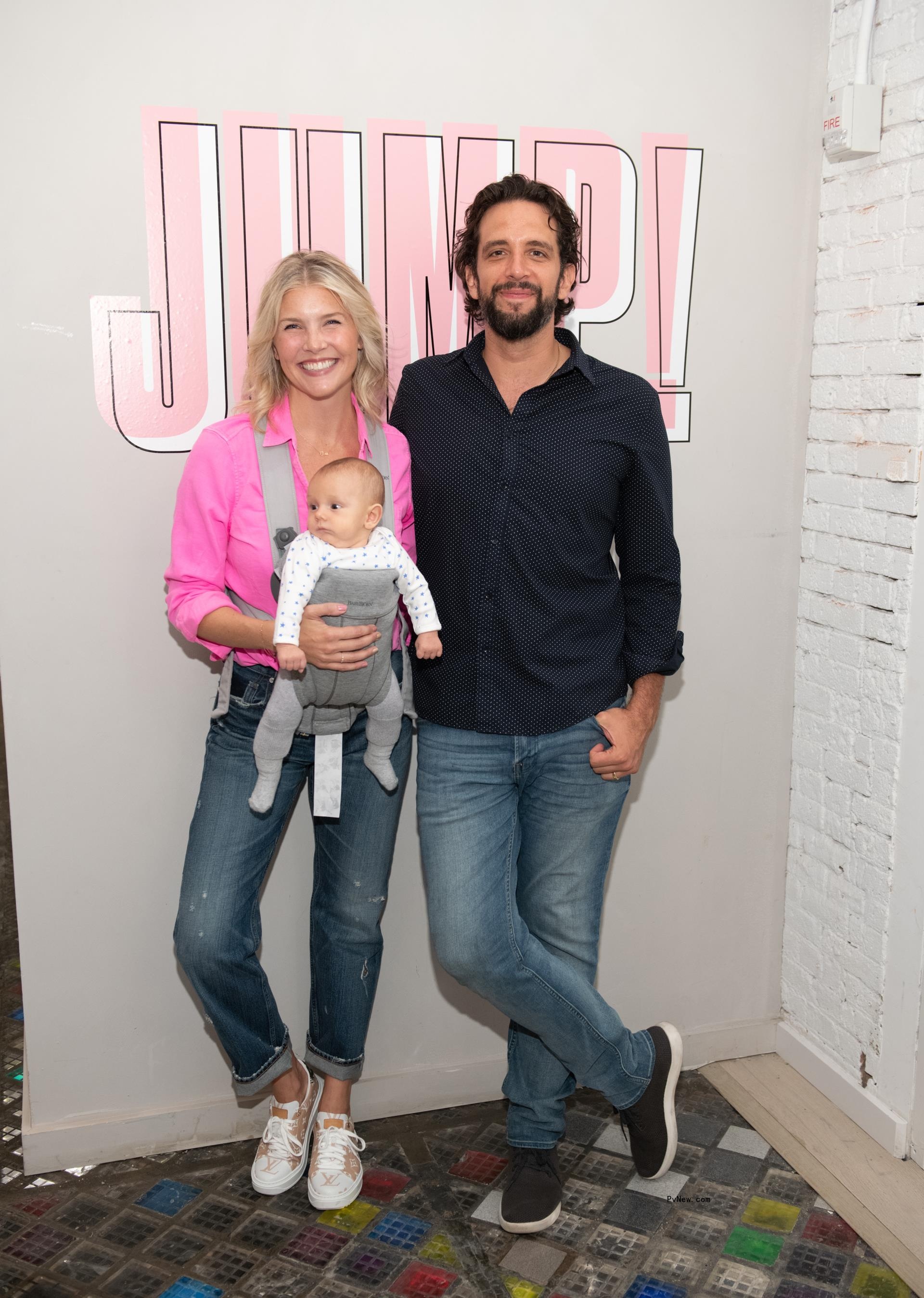 Amanda Kloots and Nick Cordero at a Broadway show in 2016.
