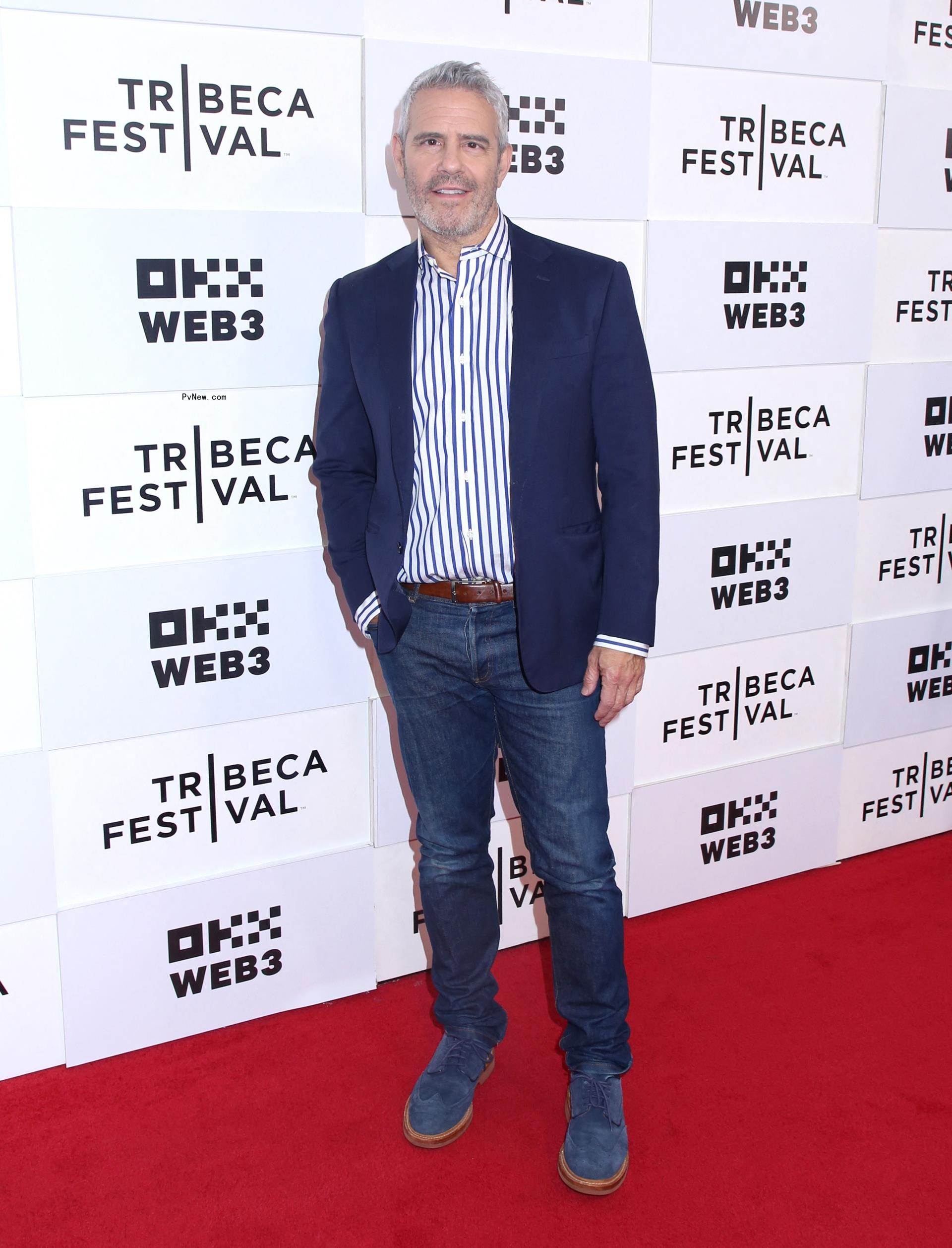 Andy Cohen posing on a red carpet