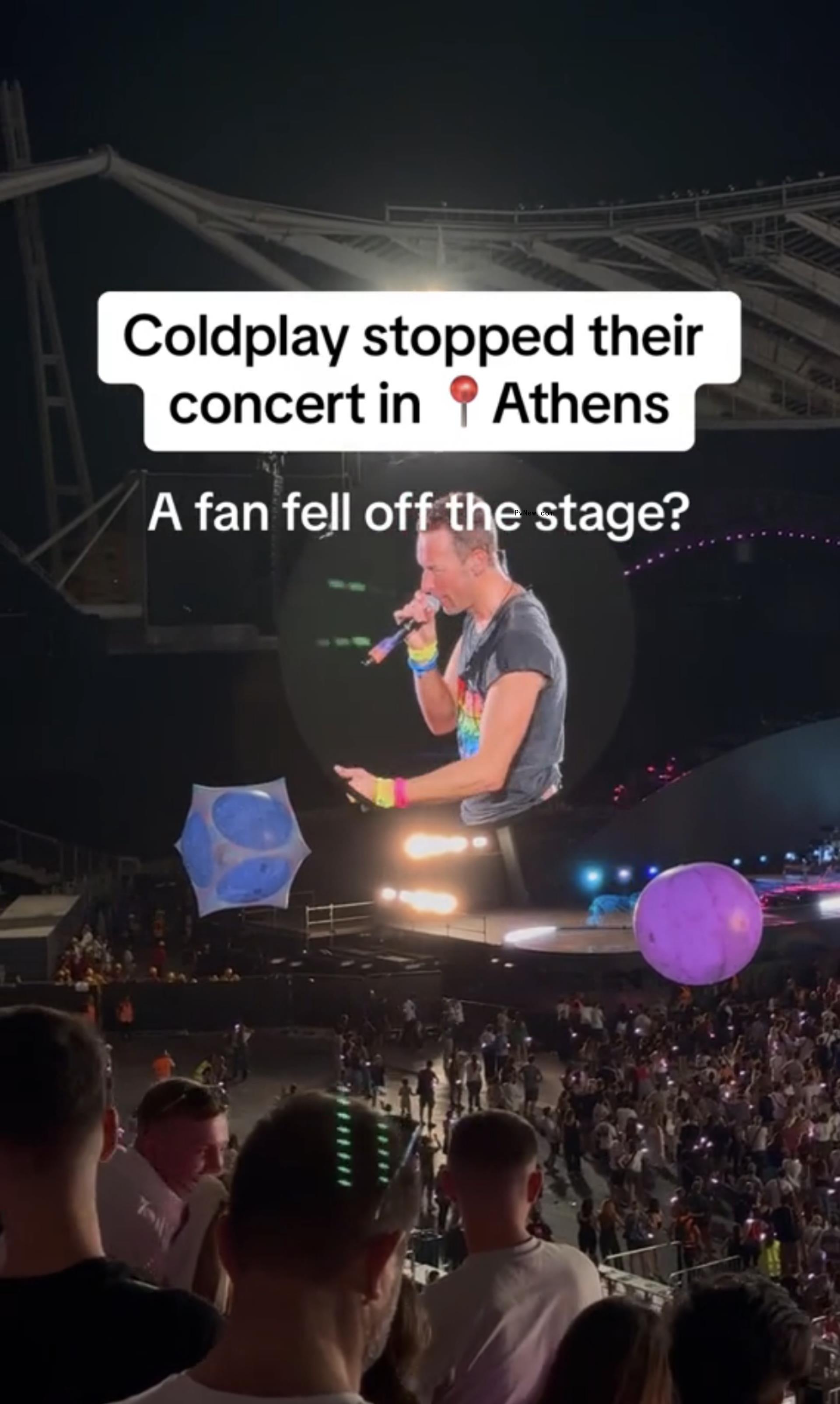 Chris Martin onstage.