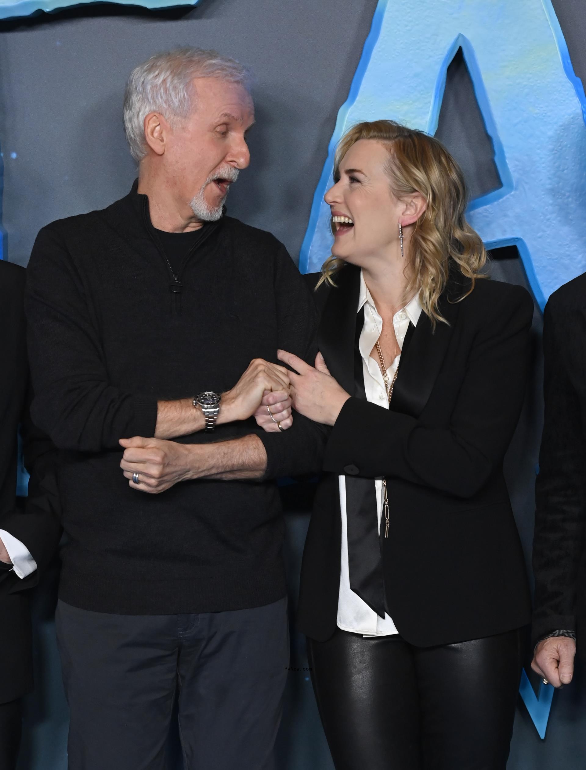James Cameron and Kate Winslet