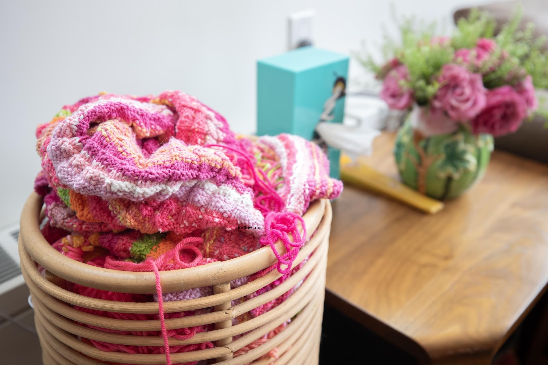 Anne Burrell's knitting basket. 