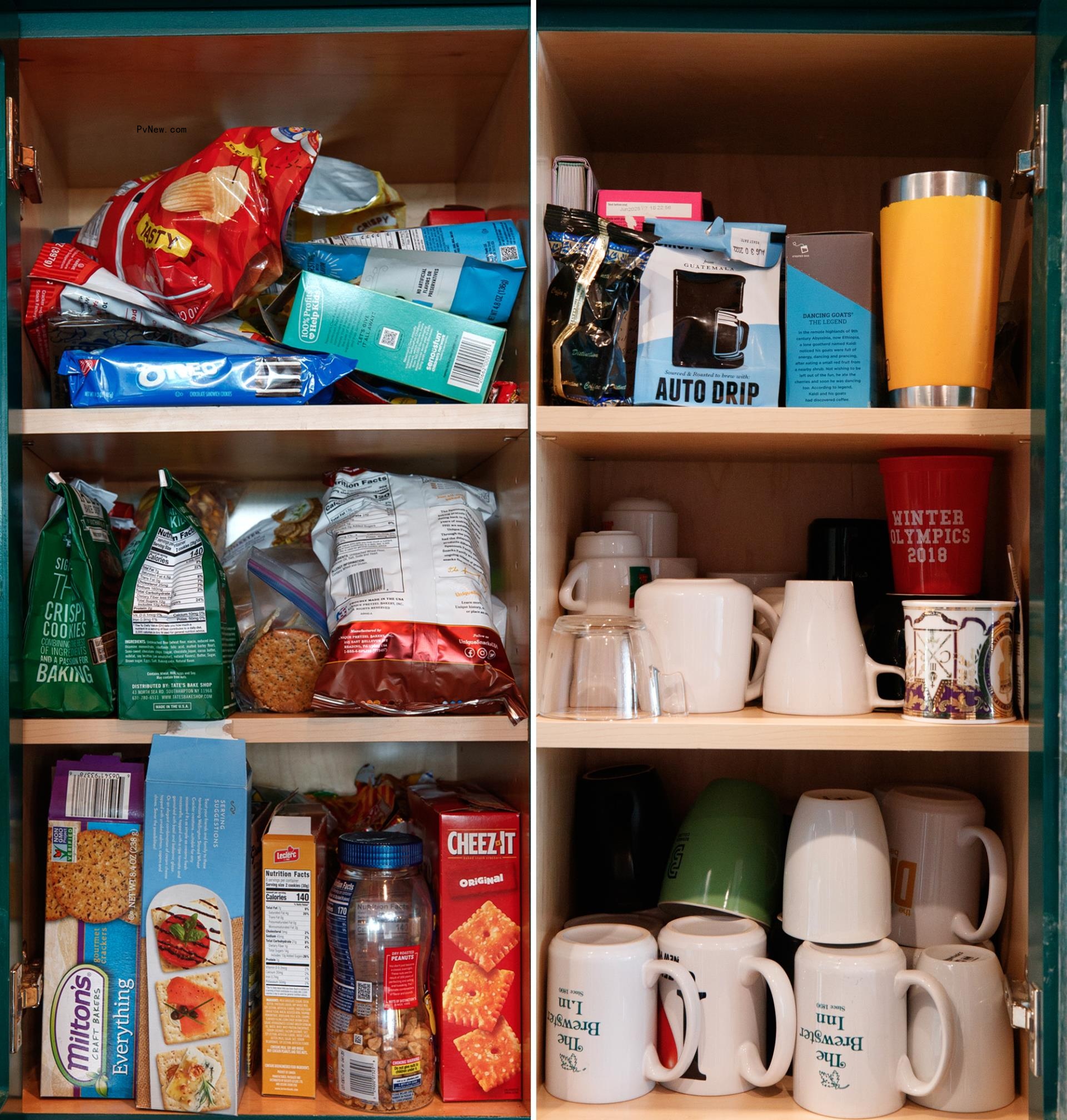 Inside Anne Burrell's pantry. 