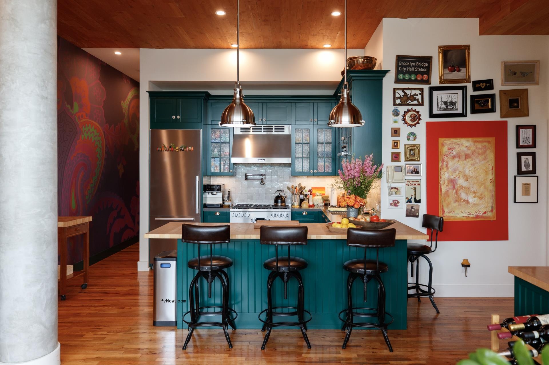 Anne Burrell's Brooklyn kitchen. 