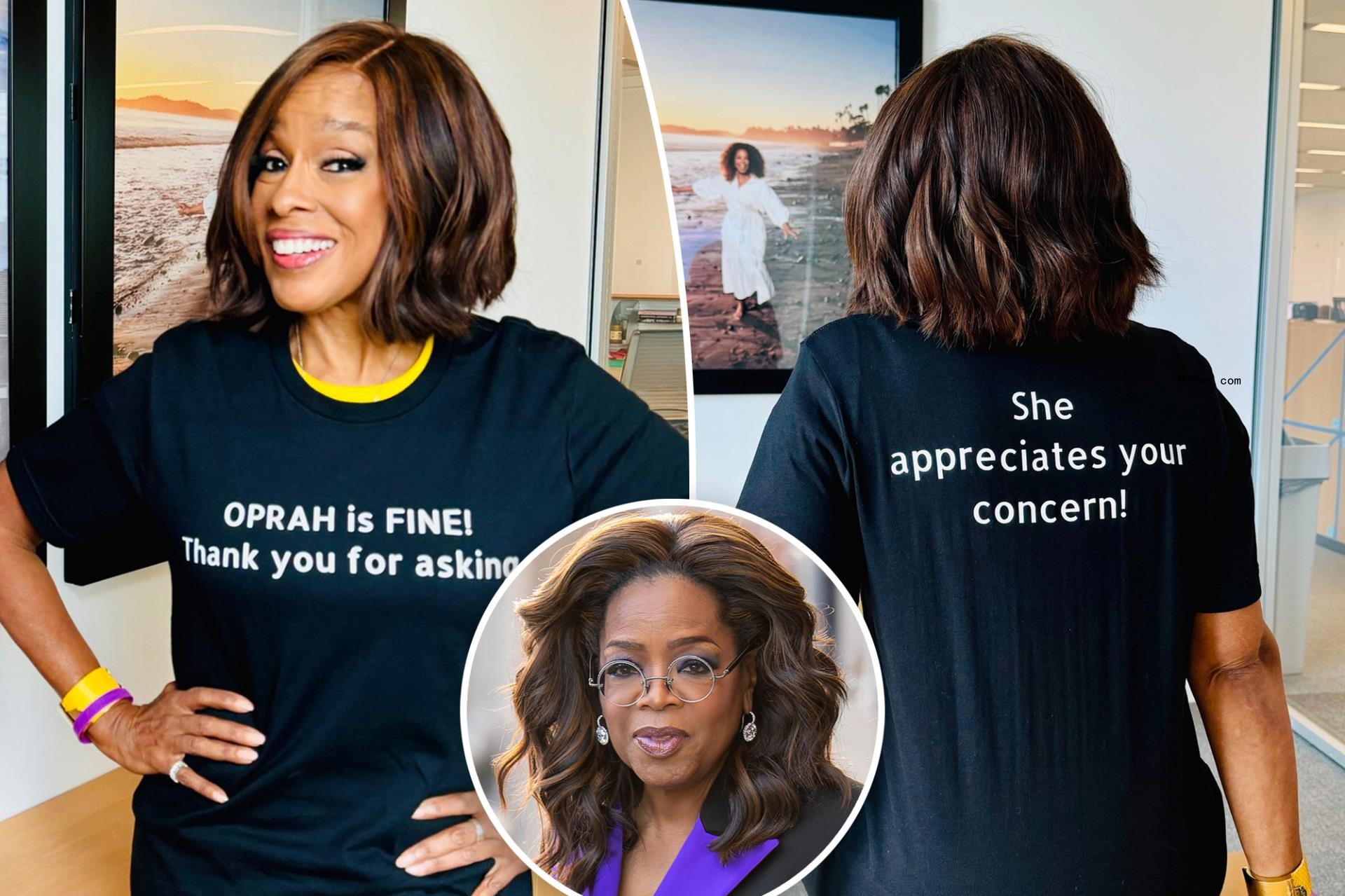 Gayle King wears ‘Oprah is fine’ shirt after revealing Winfrey went to ER with stomach flu