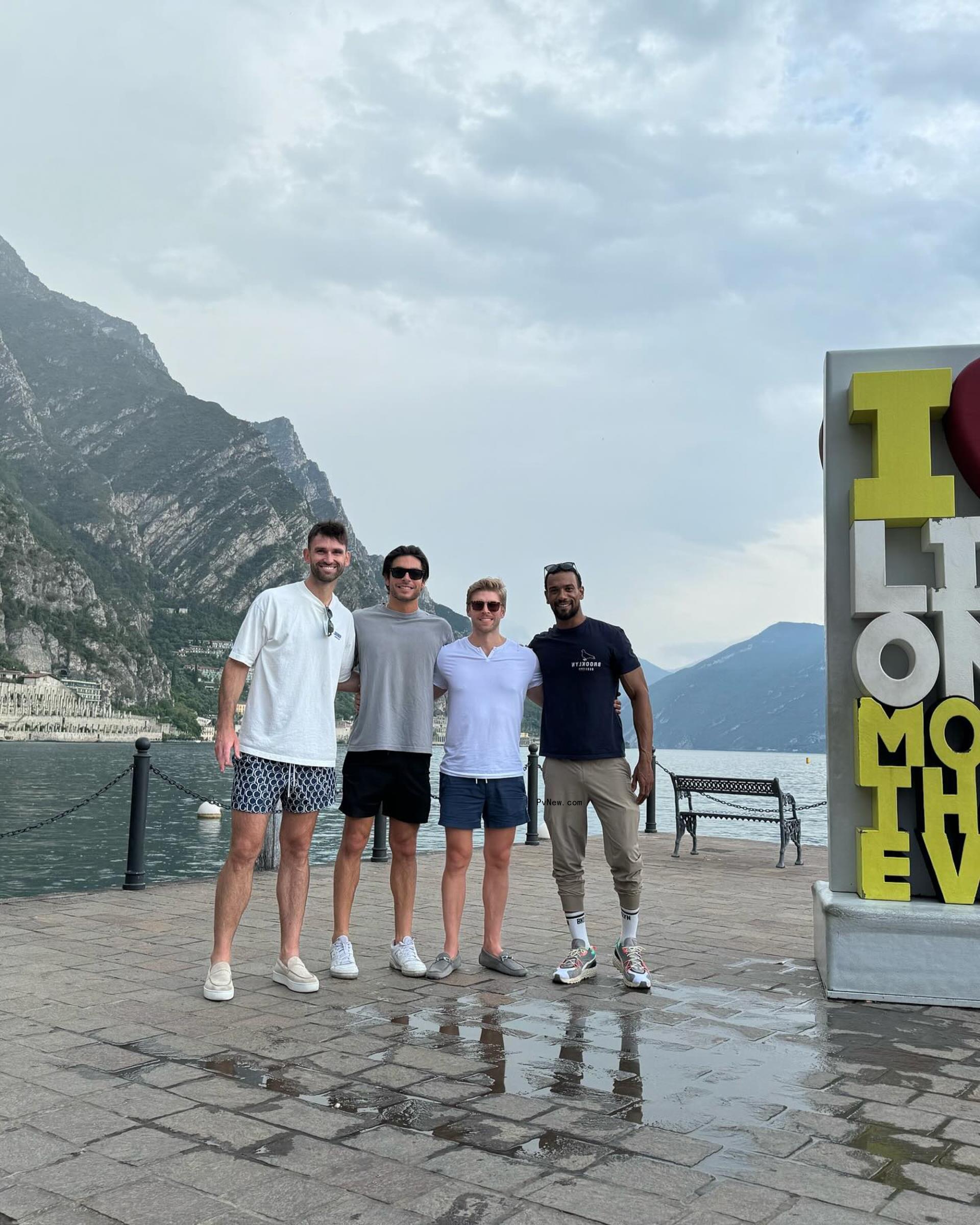 Andrea Denver, Jason Cameron, Kyle Cooke and Carl Radke posing together