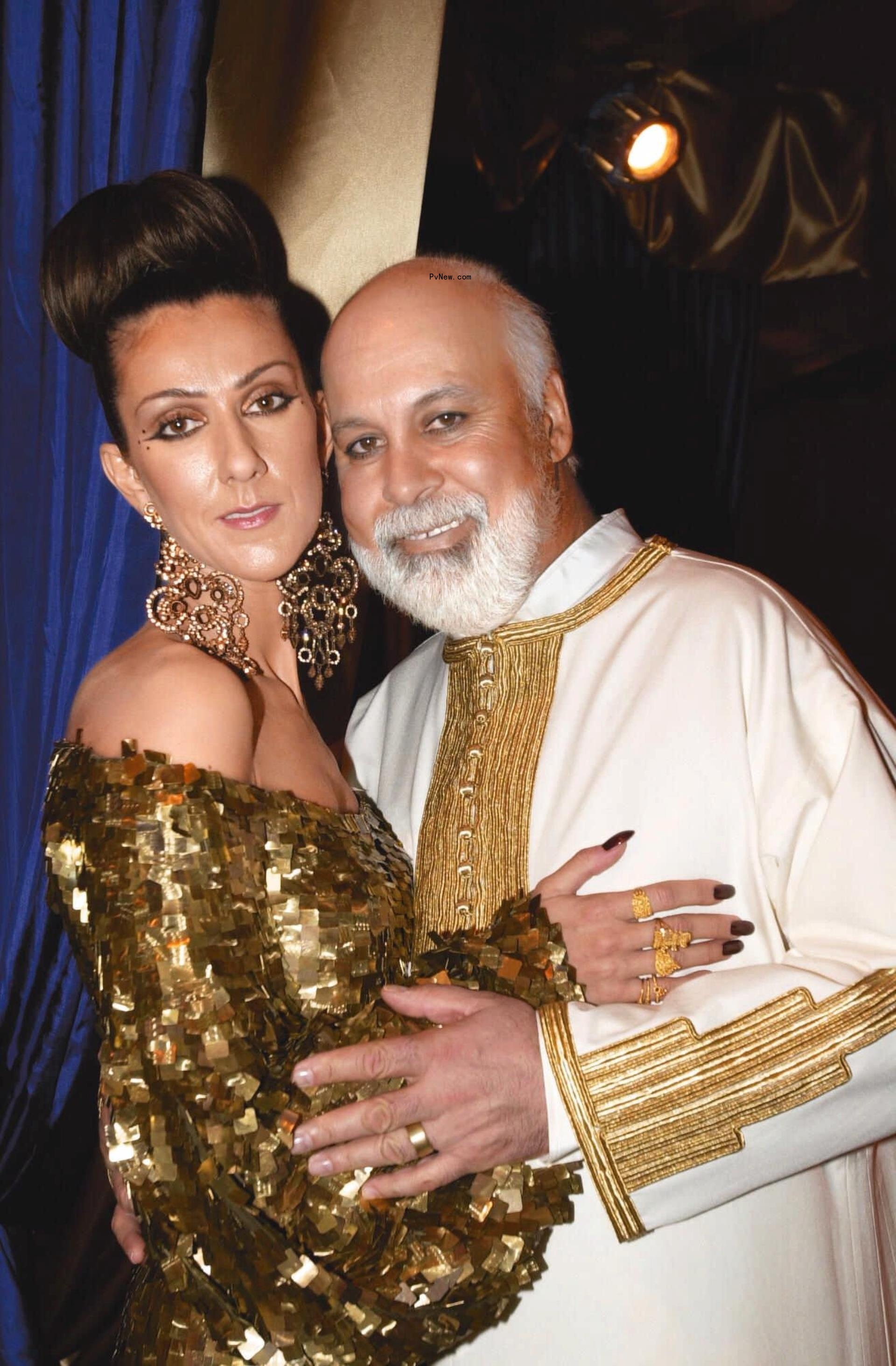 Celine Dion and husband-manager Rene Angelil.