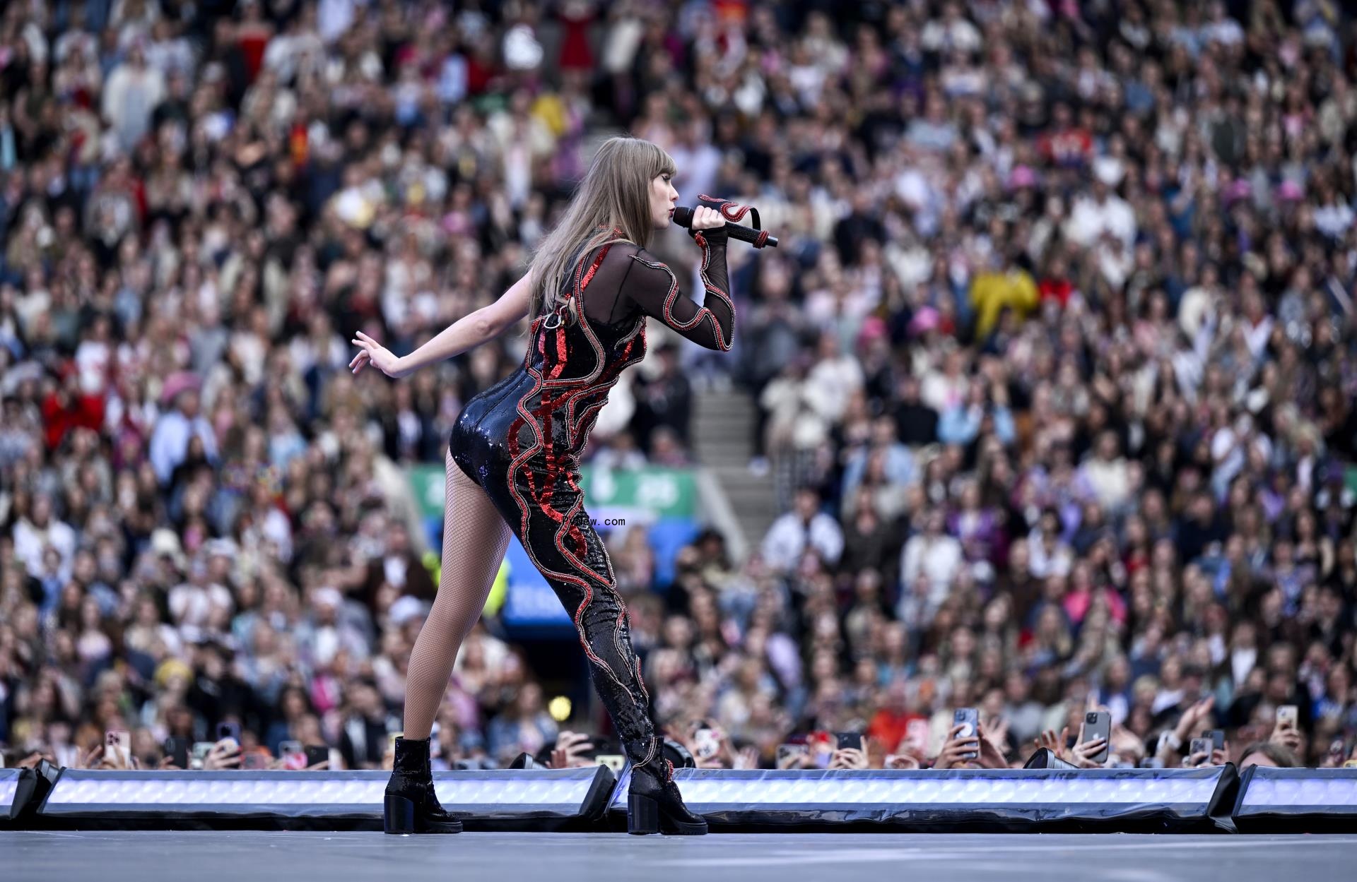 Taylor Swift performing at Eras Tour