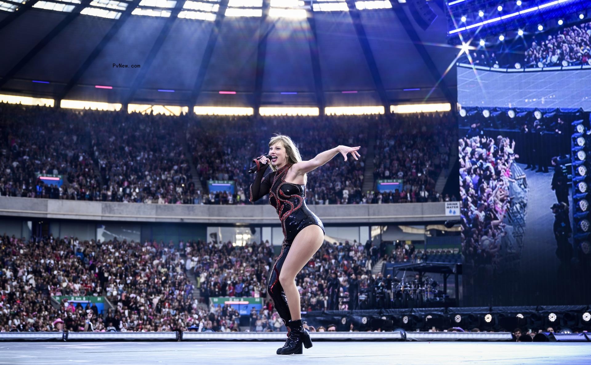 Taylor Swift performing at Eras Tour